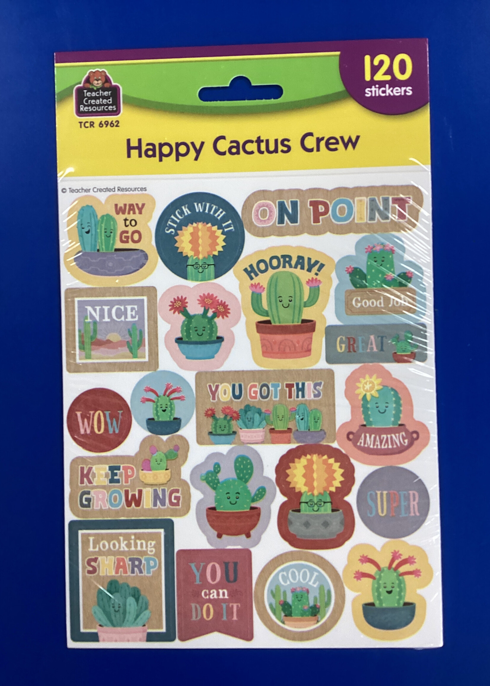 Happy Cactus Crew Stickers 120pc