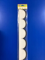 White with Black Scalloped Die-Cut Border Trim 35’