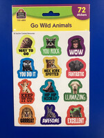 Go Wild Animals Stickers 72pc