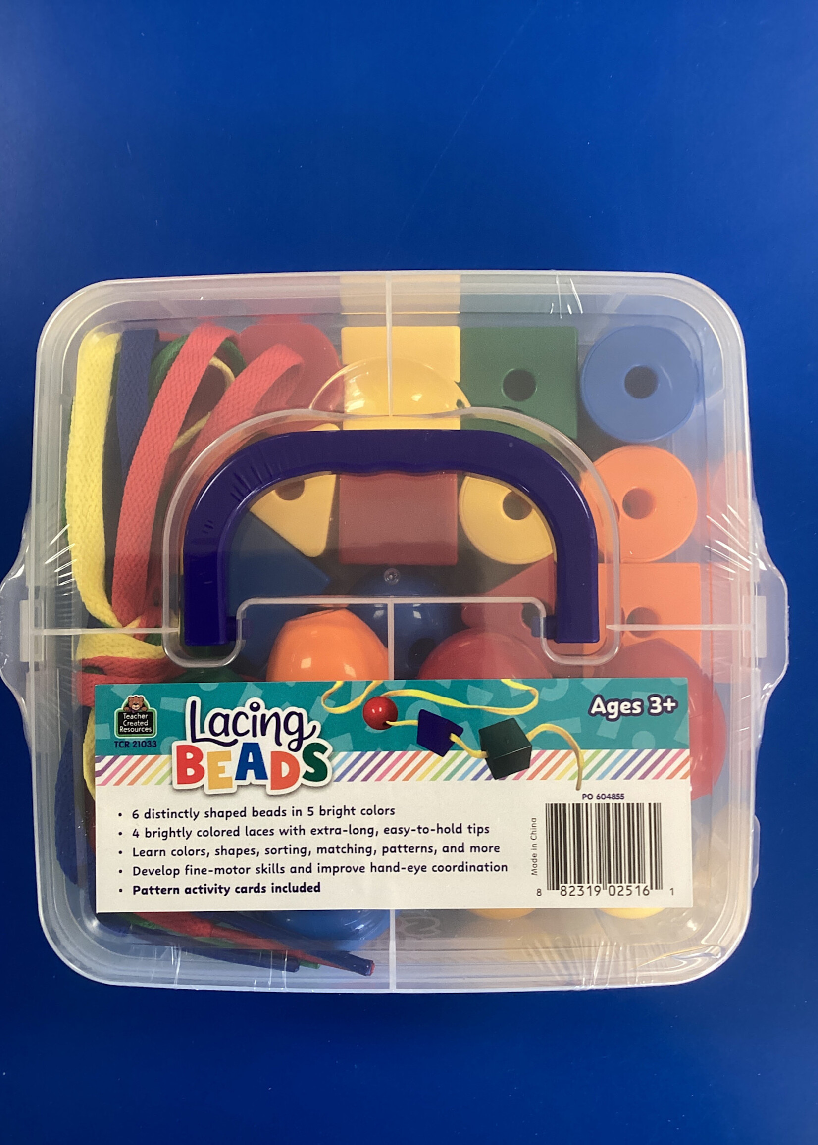 30 Lacing Beads with Laces & Activity Cards