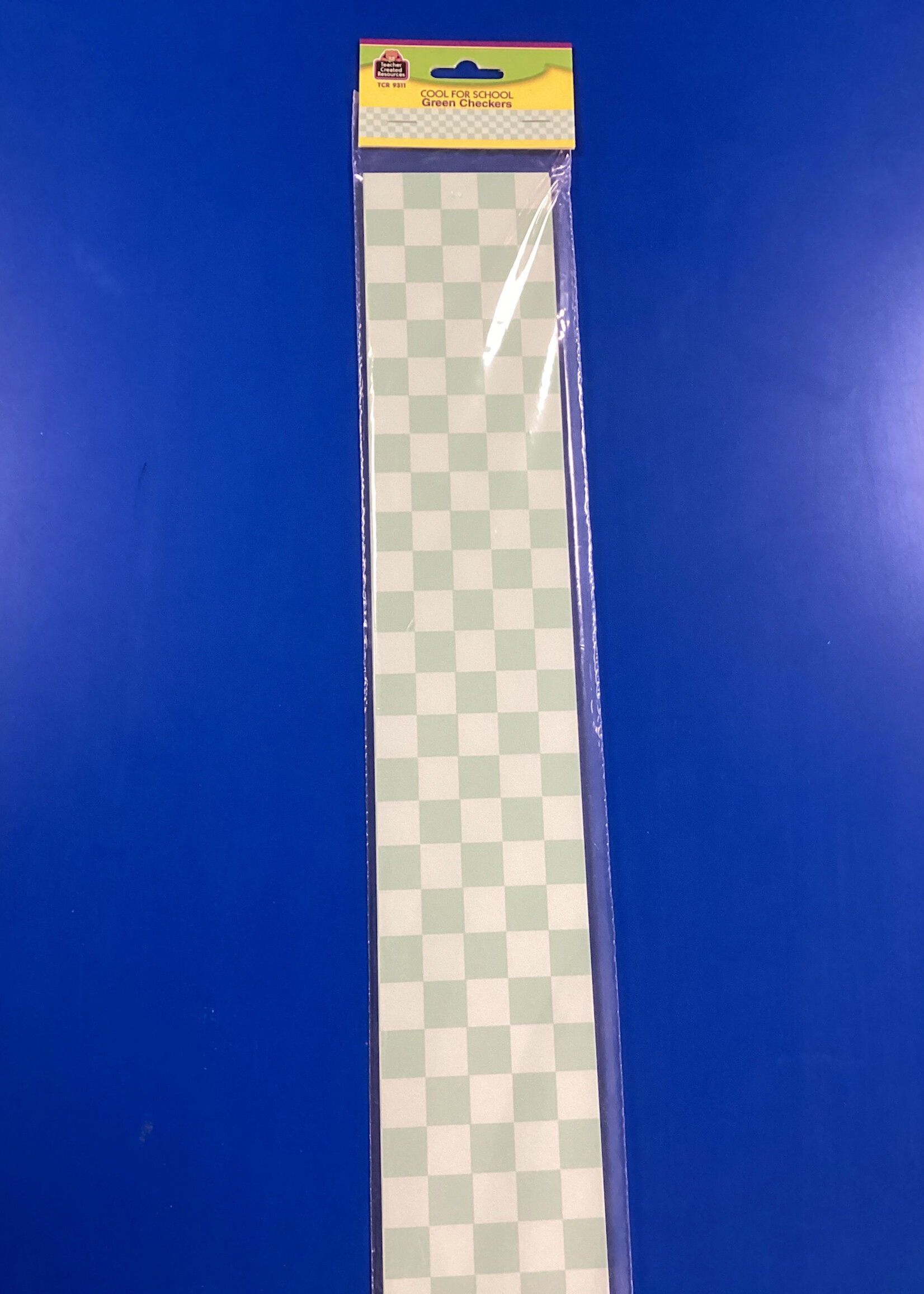 Cool For School Green Checkers Border 35’