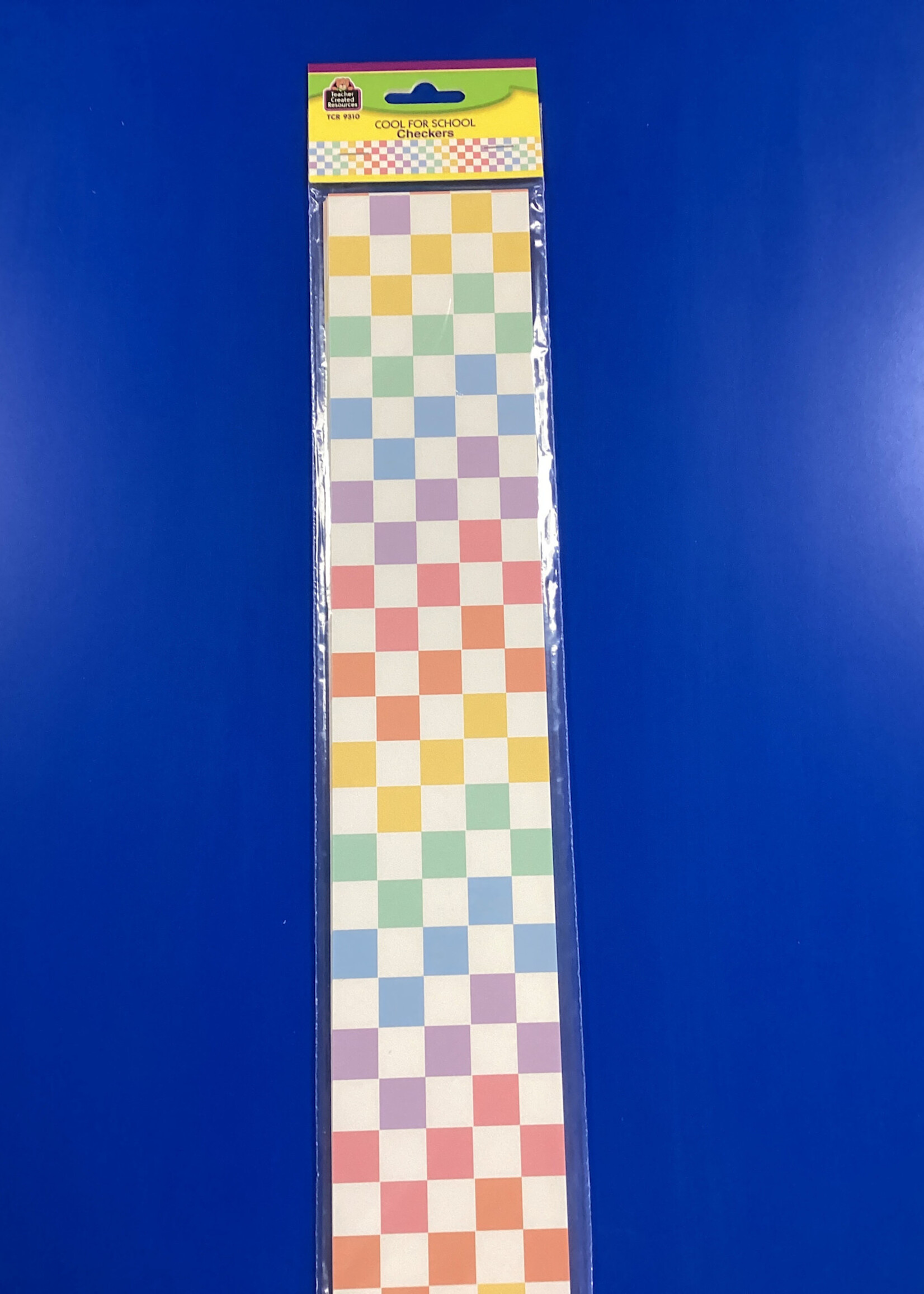 Cool for School Rainbow Checkers Border 35'