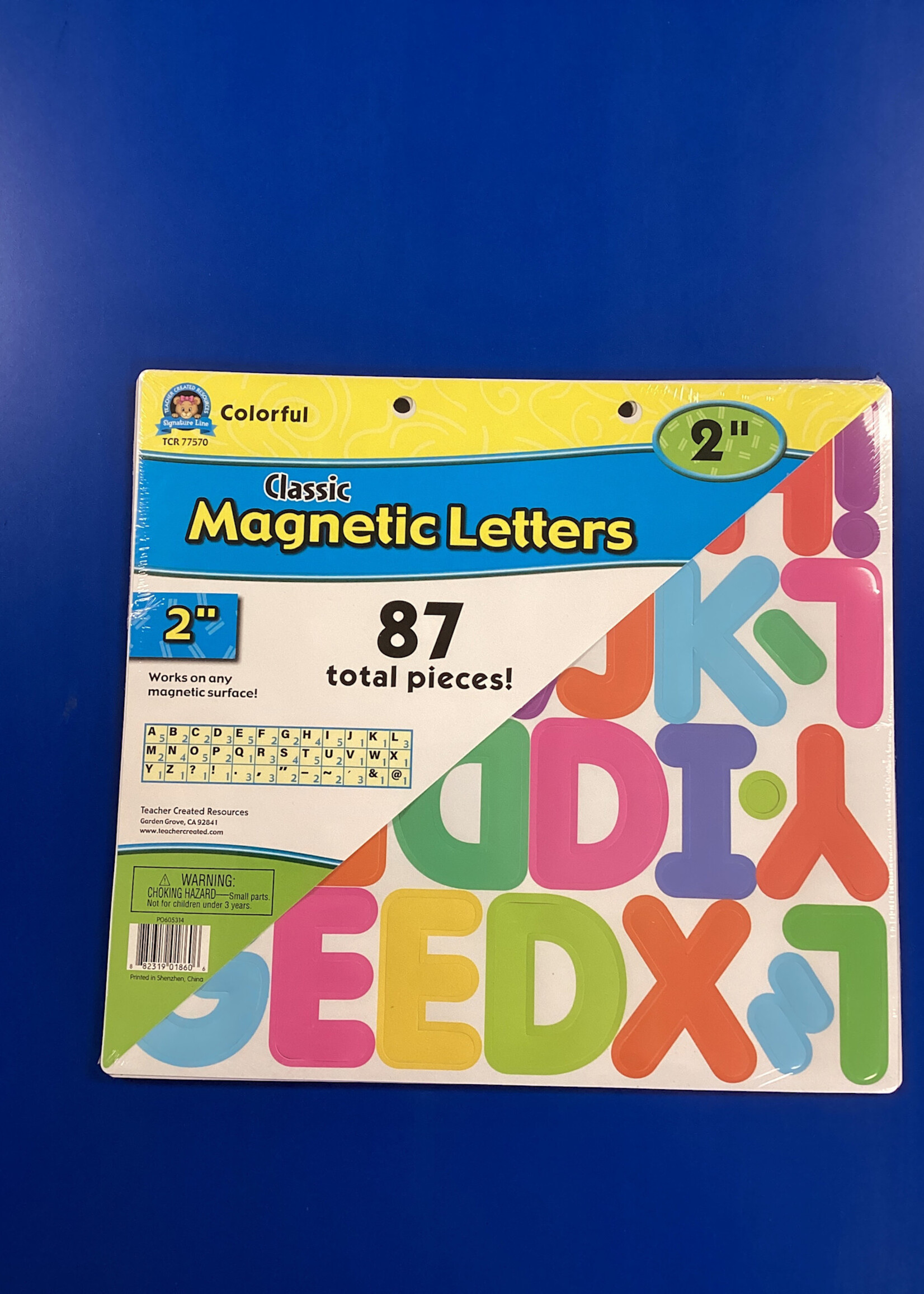 2" Colorful Classic Magnetic Letters 87pc