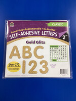 2" Gold Glitz Self-Adhesive Letters 270pc