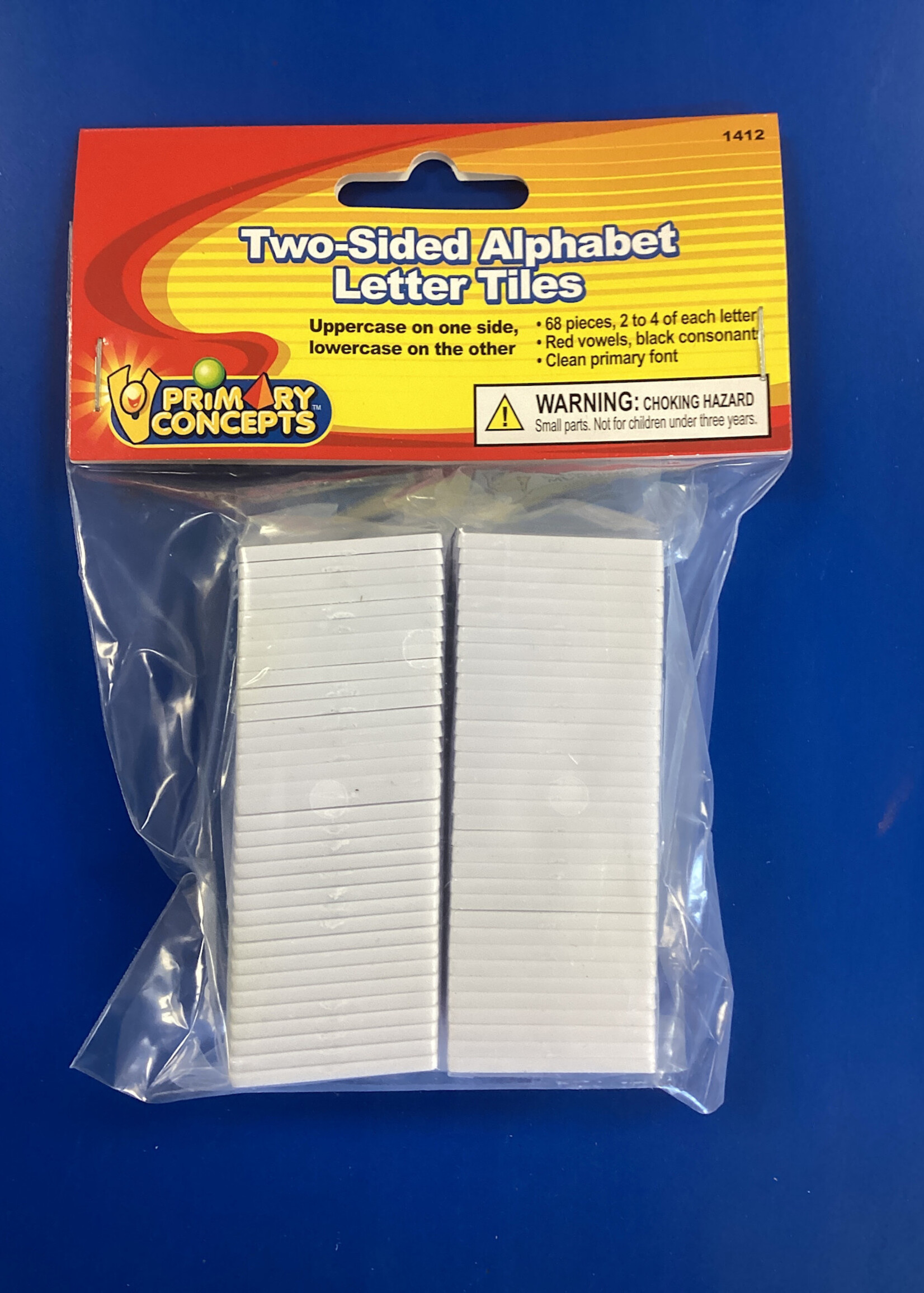 Two-Sided Alphabet Letter Tiles 68 pc