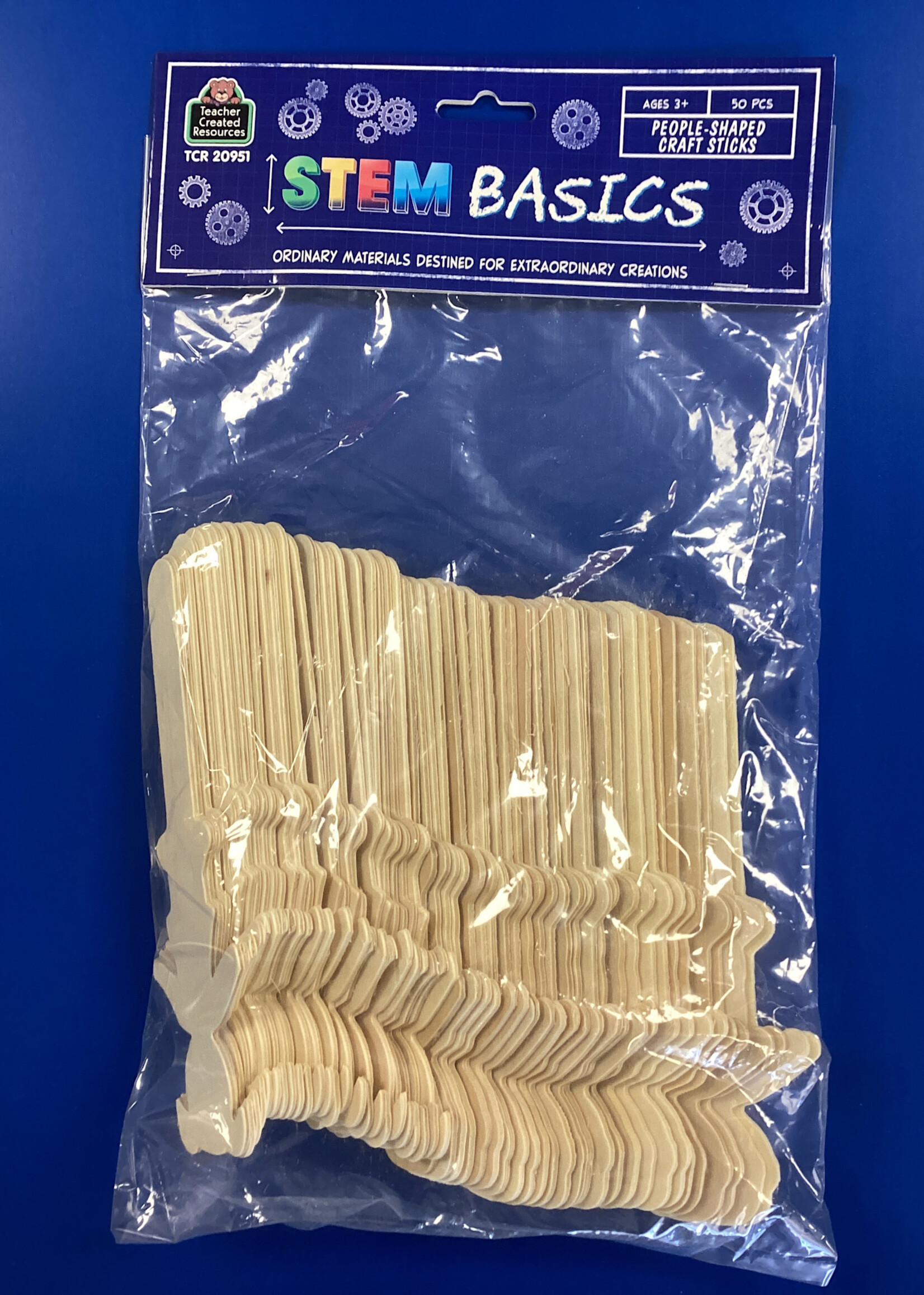 STEM Basics: People-Shaped Craft Sticks - 50 count
