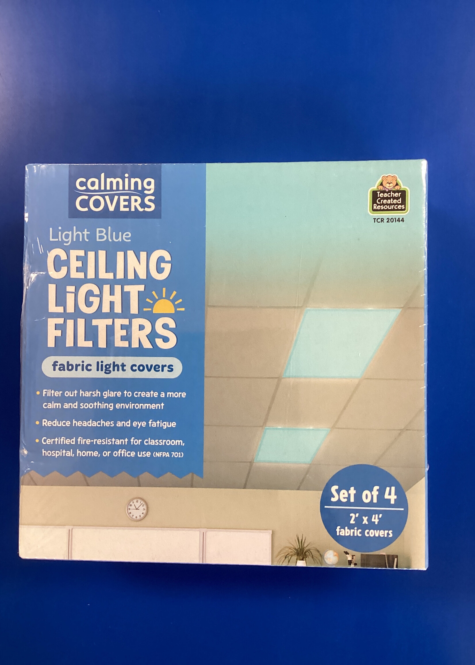 Ceiling Light Filters Light Blue 4 pk