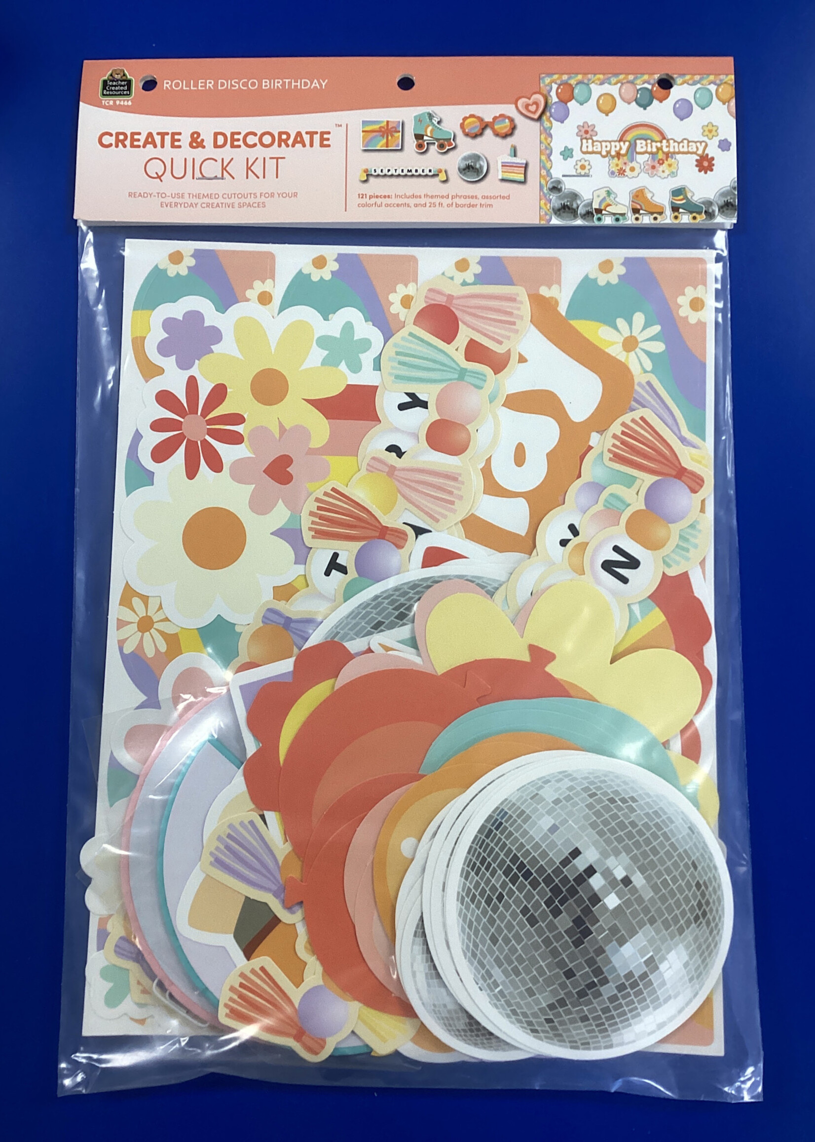 Roller Disco Birthday Create & Decorate Quick Kit 121pc