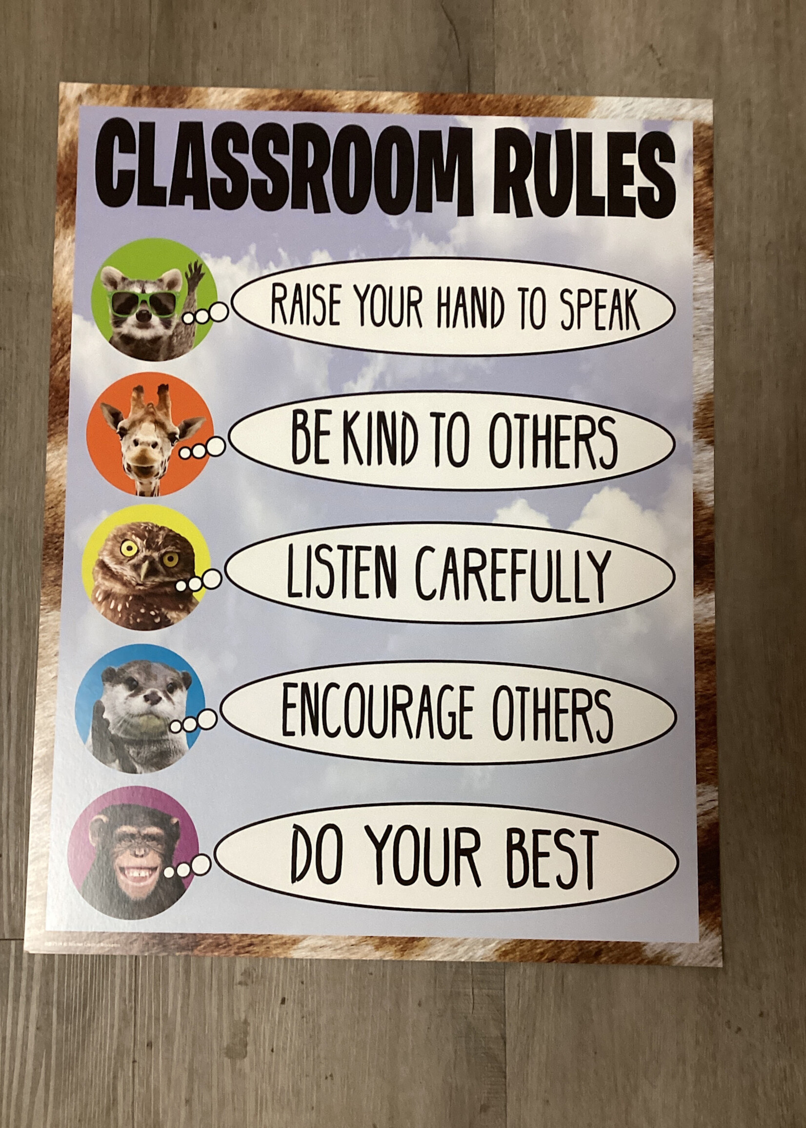 Go Wild Animals Classroom Rules Chart