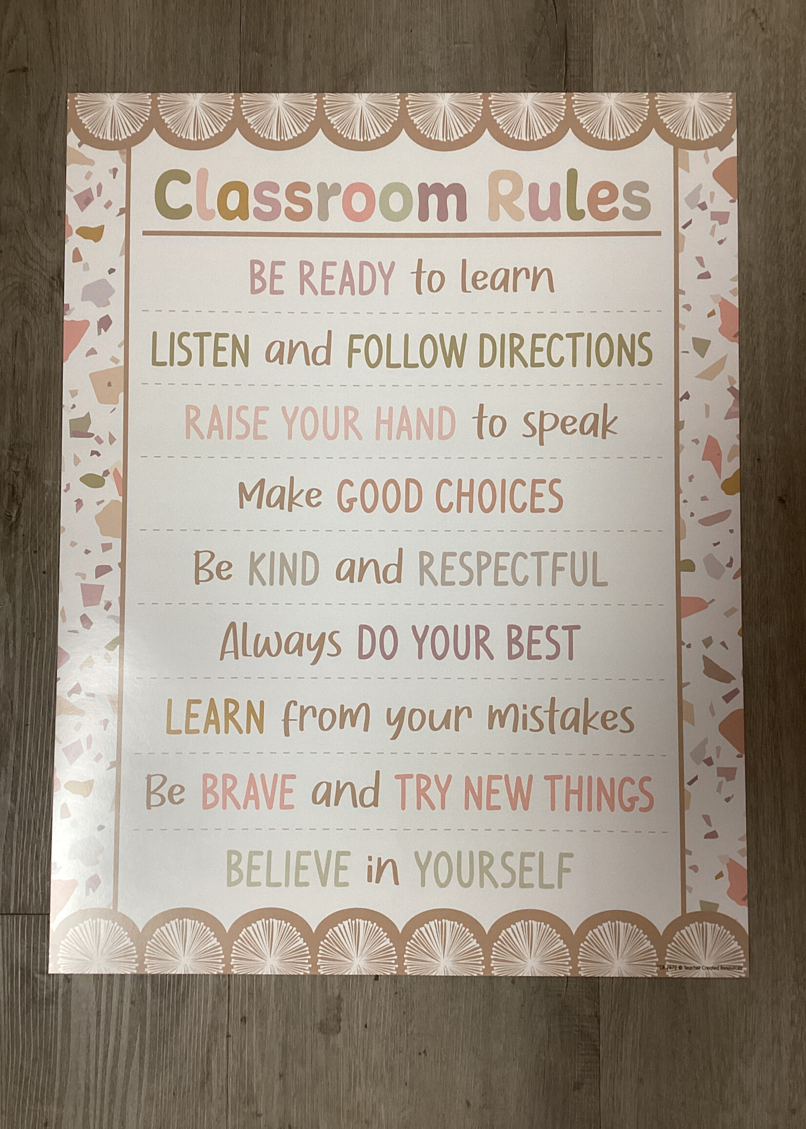 Terrazzo Tones Classroom Rules Chart