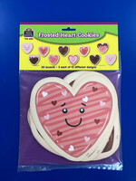 Frosted Heart Cookies Cutouts 30 pk