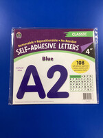 4" Blue Classic Self-Adhesive Letters 108pc