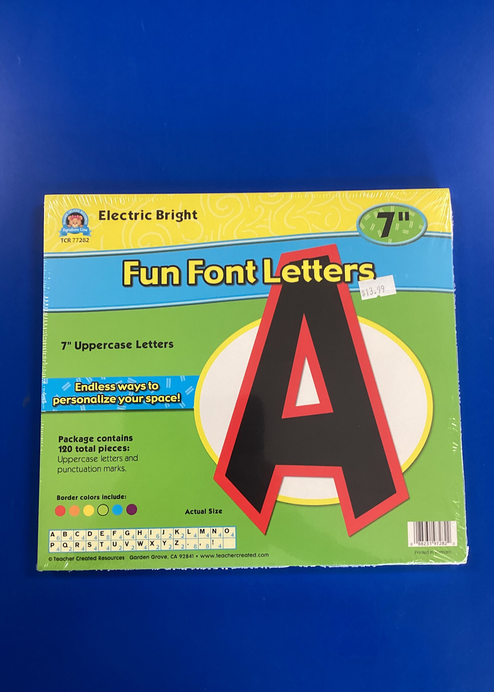 Electric Bright 7" Fun Font Letters 120pc