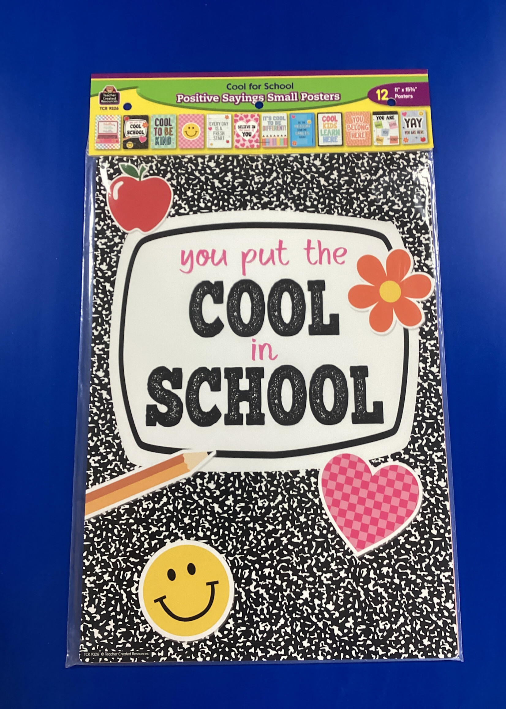 Cool for School Positive Sayings Small Posters 12pc