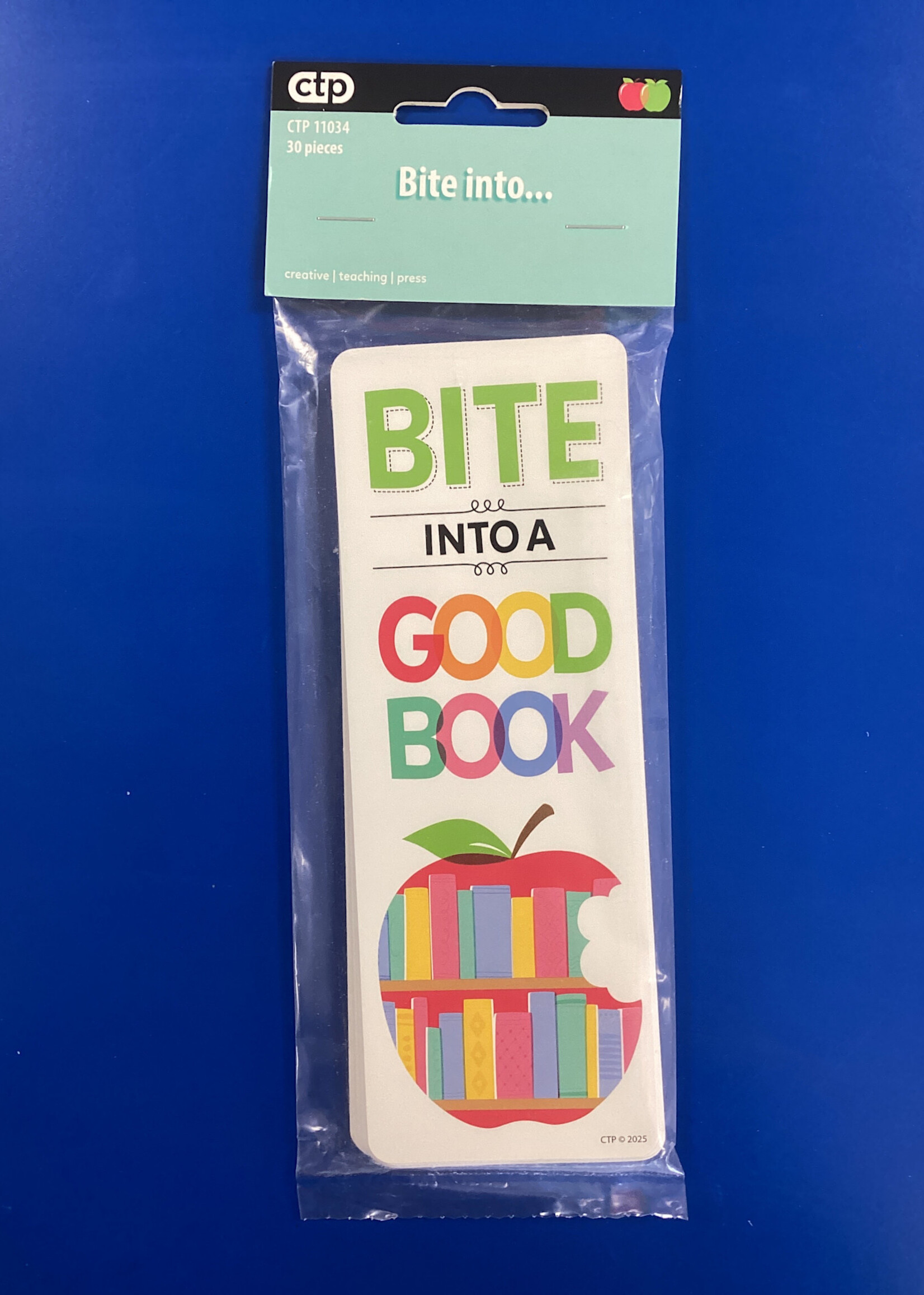 Apple Time Bite into A Good Book Bookmark 30pc