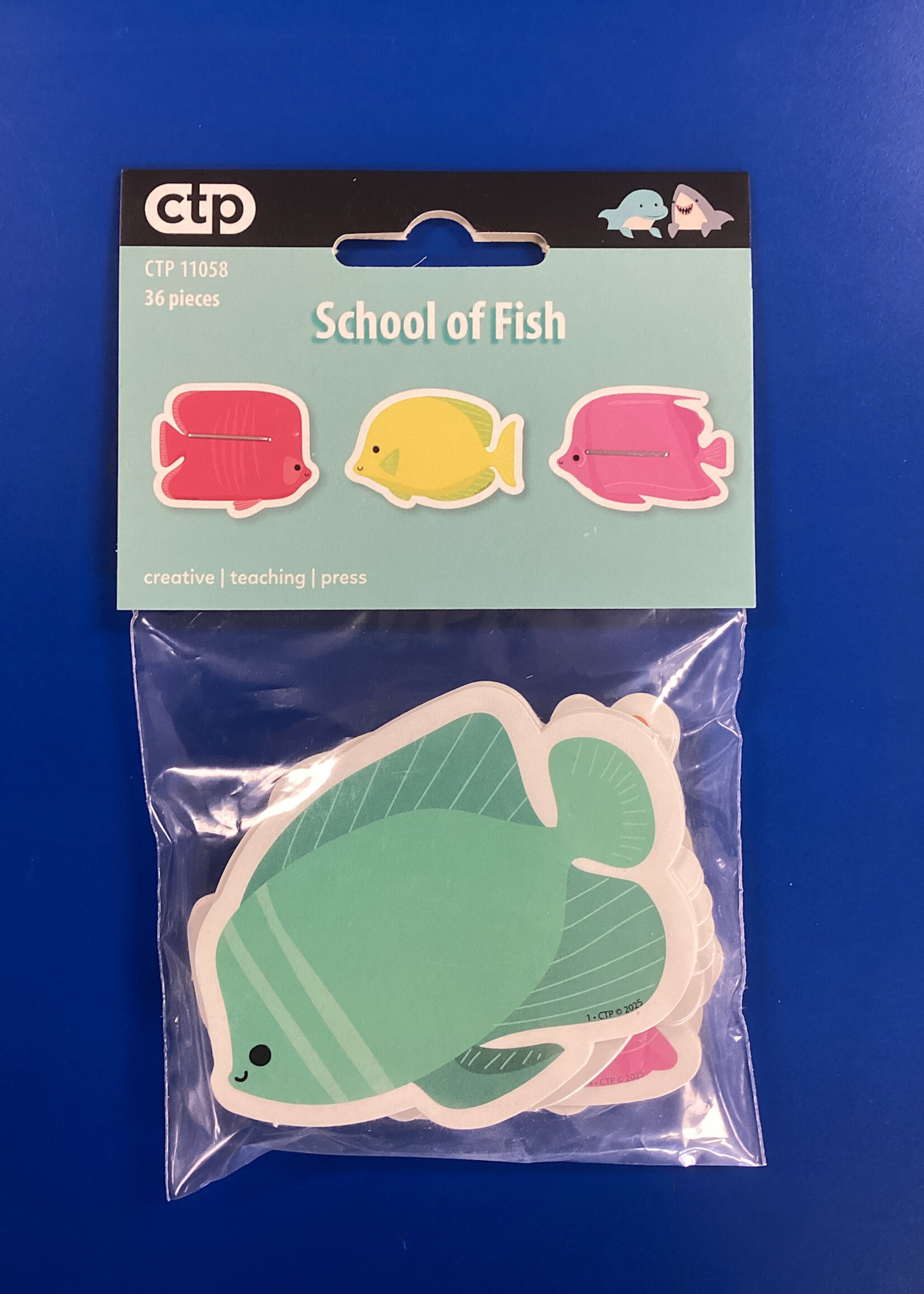 Sea Friends School of Fish 3" Designer Cut-Outs 36pc