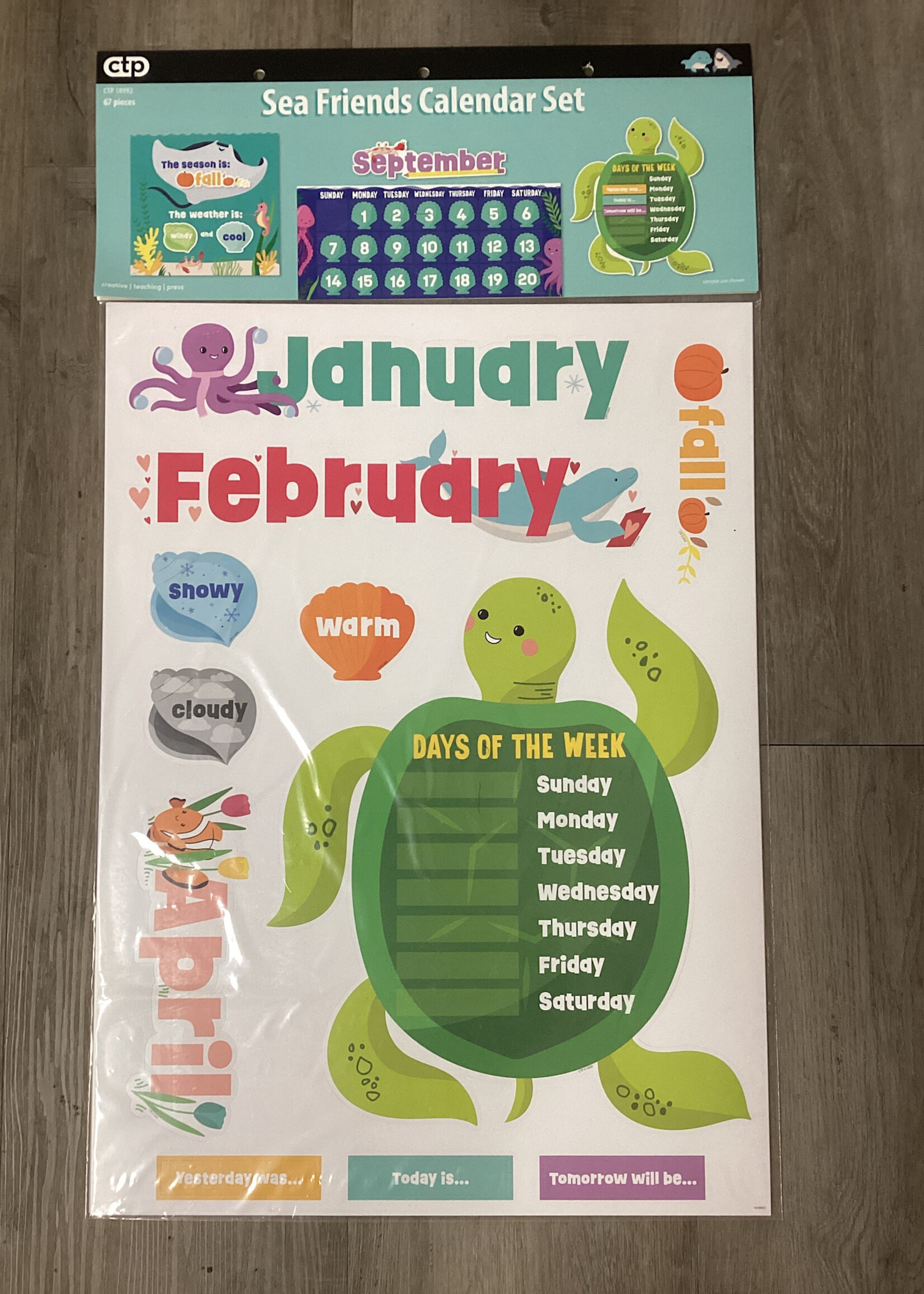 Sea Friends Calendar Bulletin Board