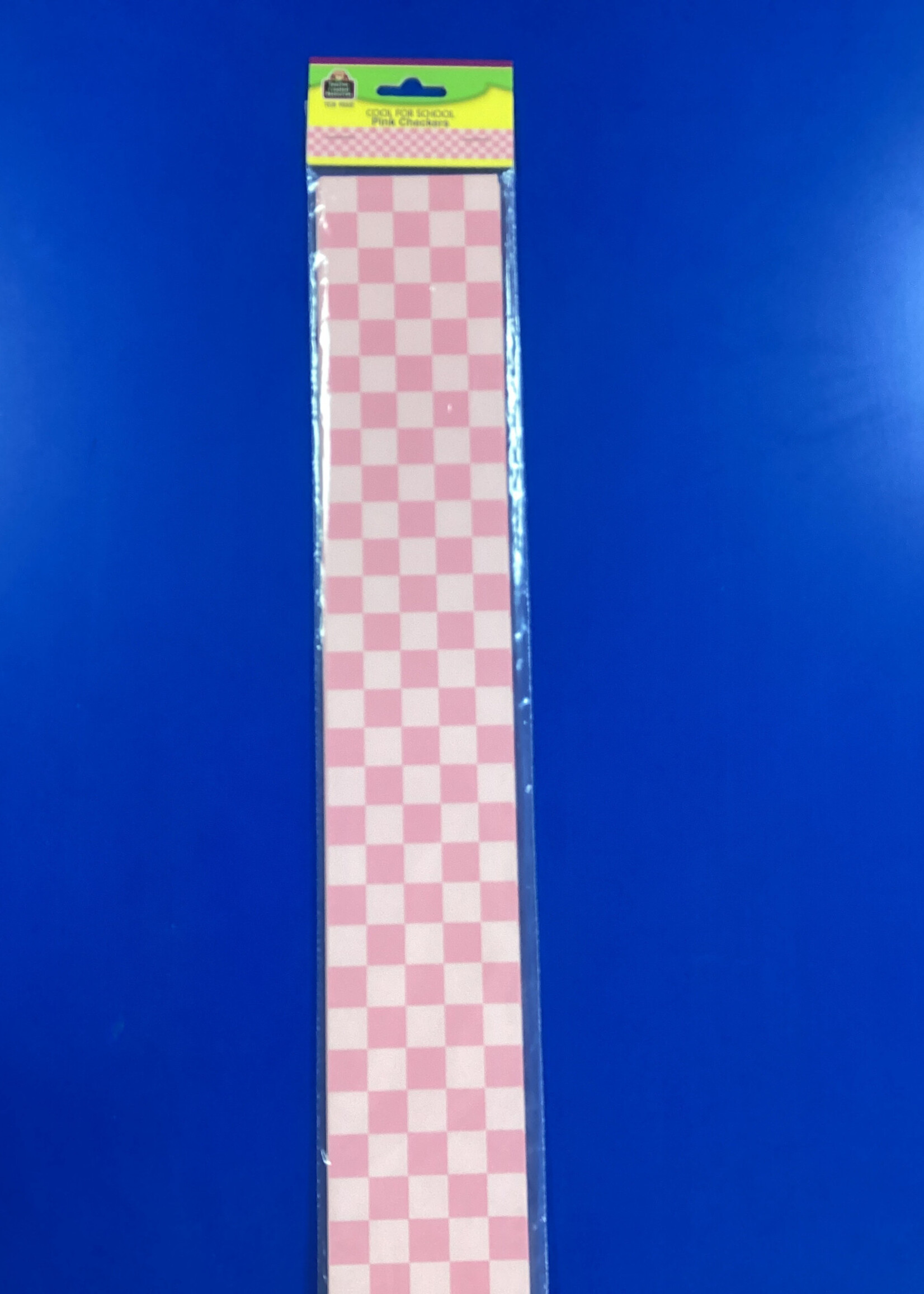 Cool for School Pink Checkers Border 35’