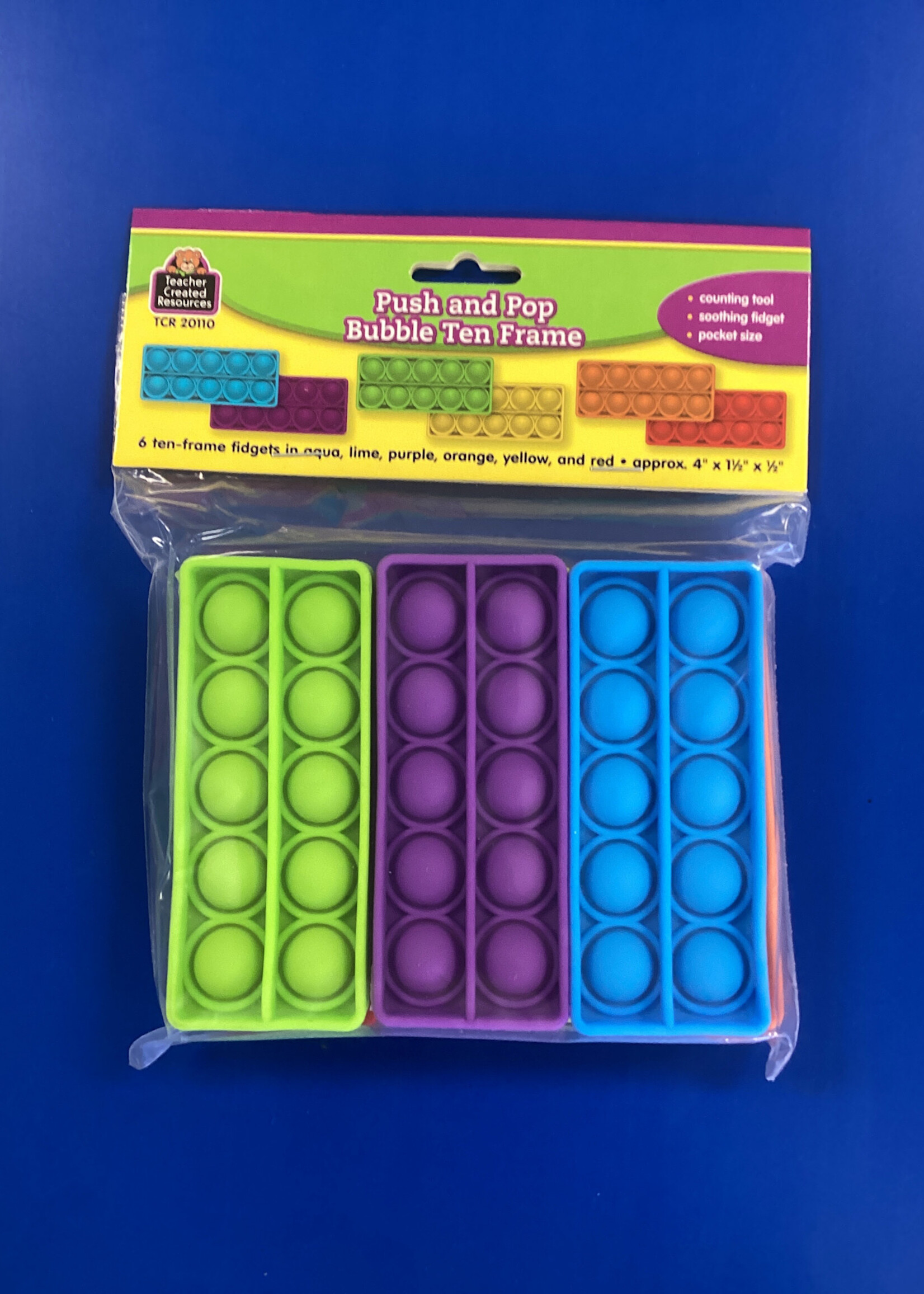 Push and Pop Bubble Ten Frame 6pc