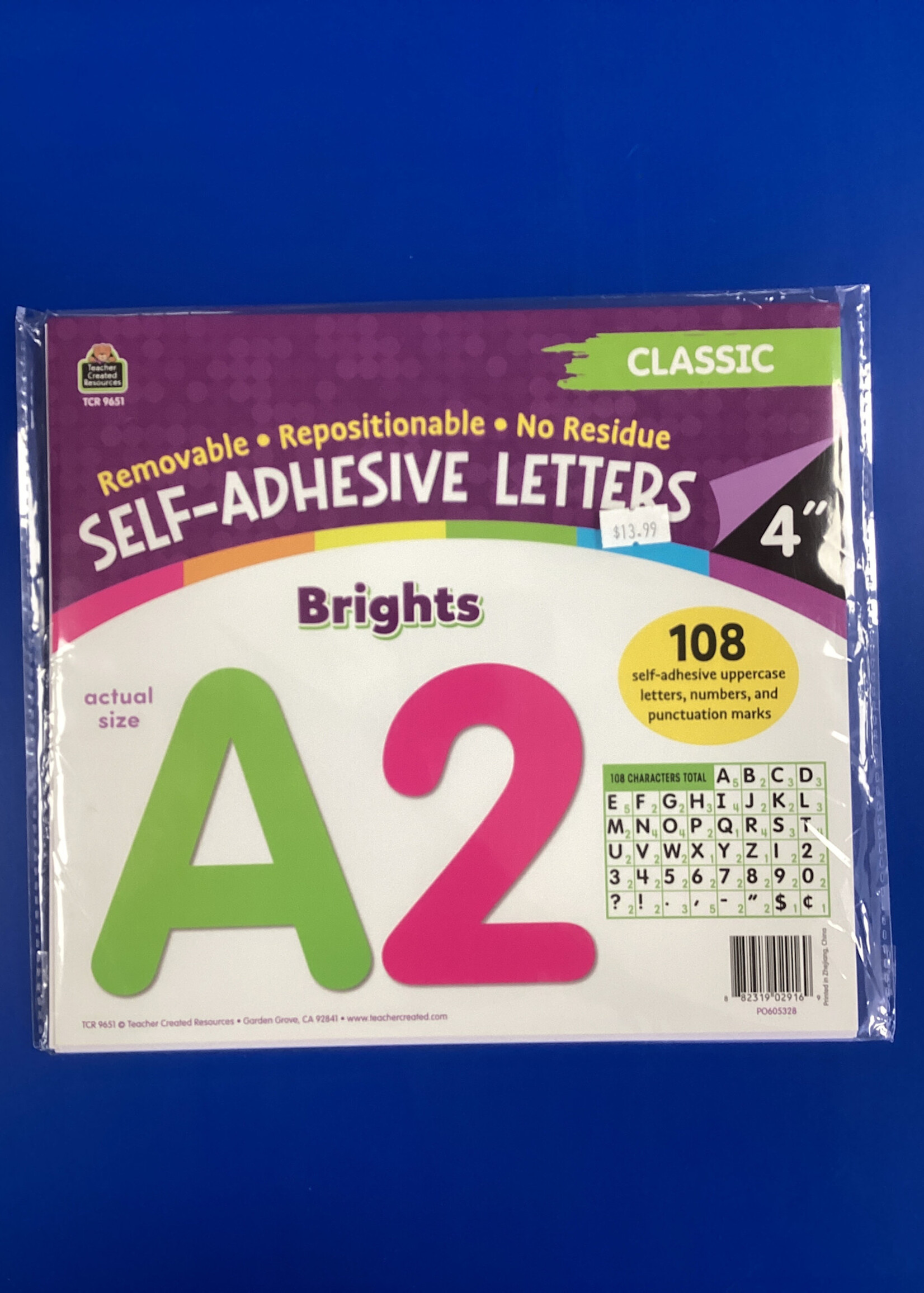 Brights 4" Classic Self-Adhesive Letters Uppercase
