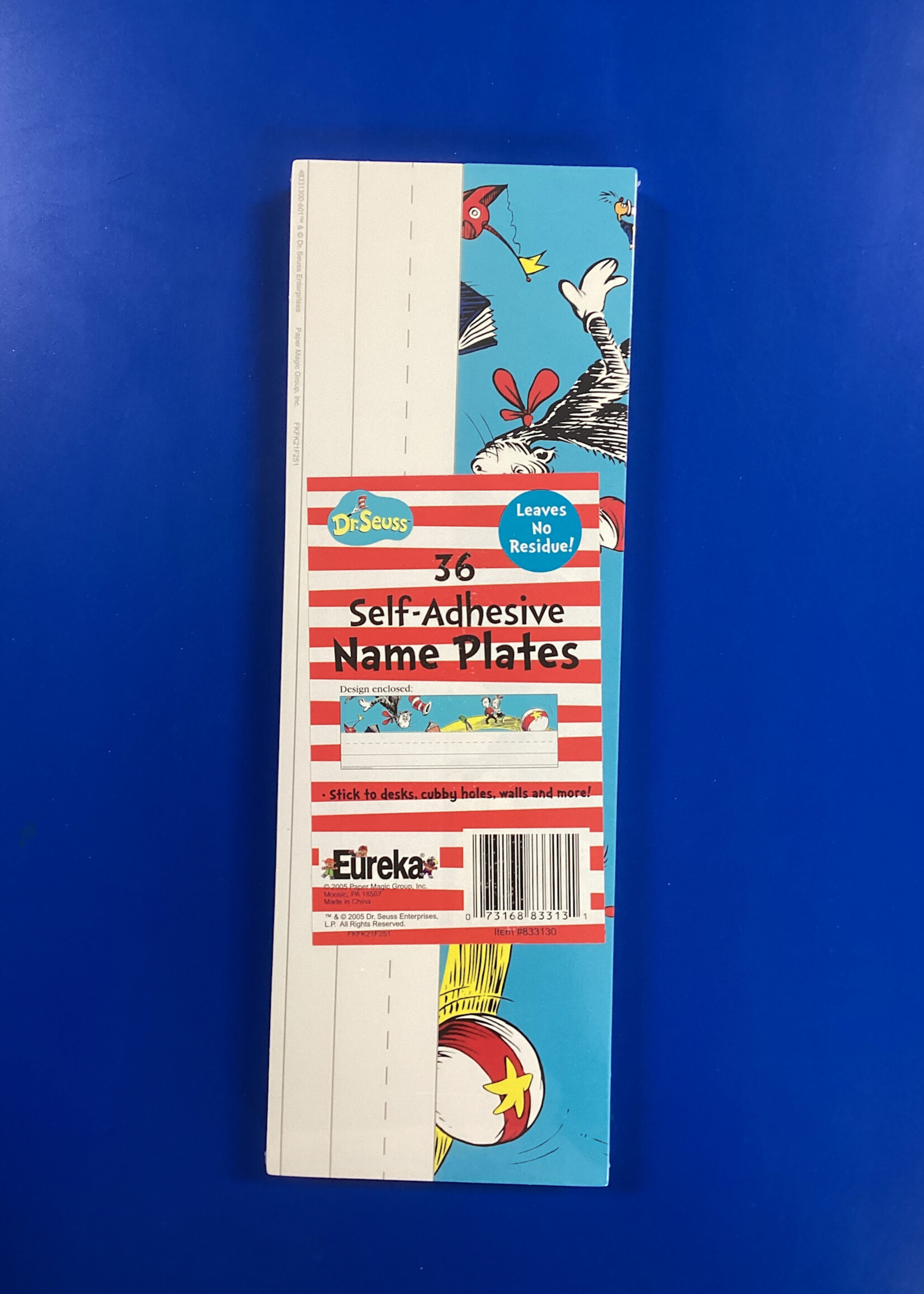 Dr. Seuss Cat in the Hat Self-Adhesive Name Plates 36pc
