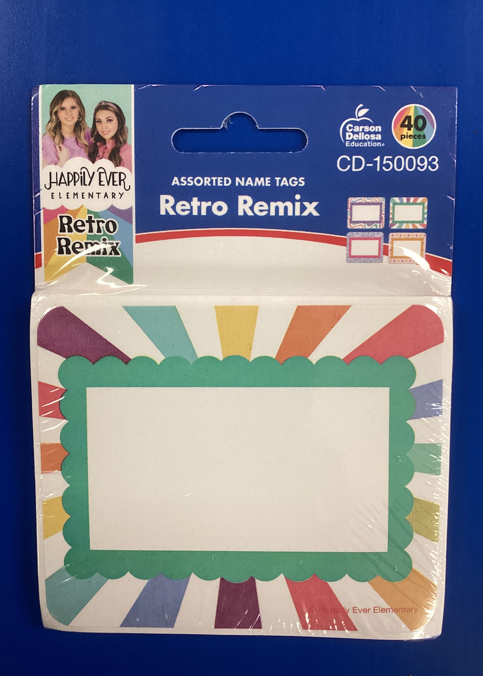 Retro Remix Assorted Name Tags 40 pc