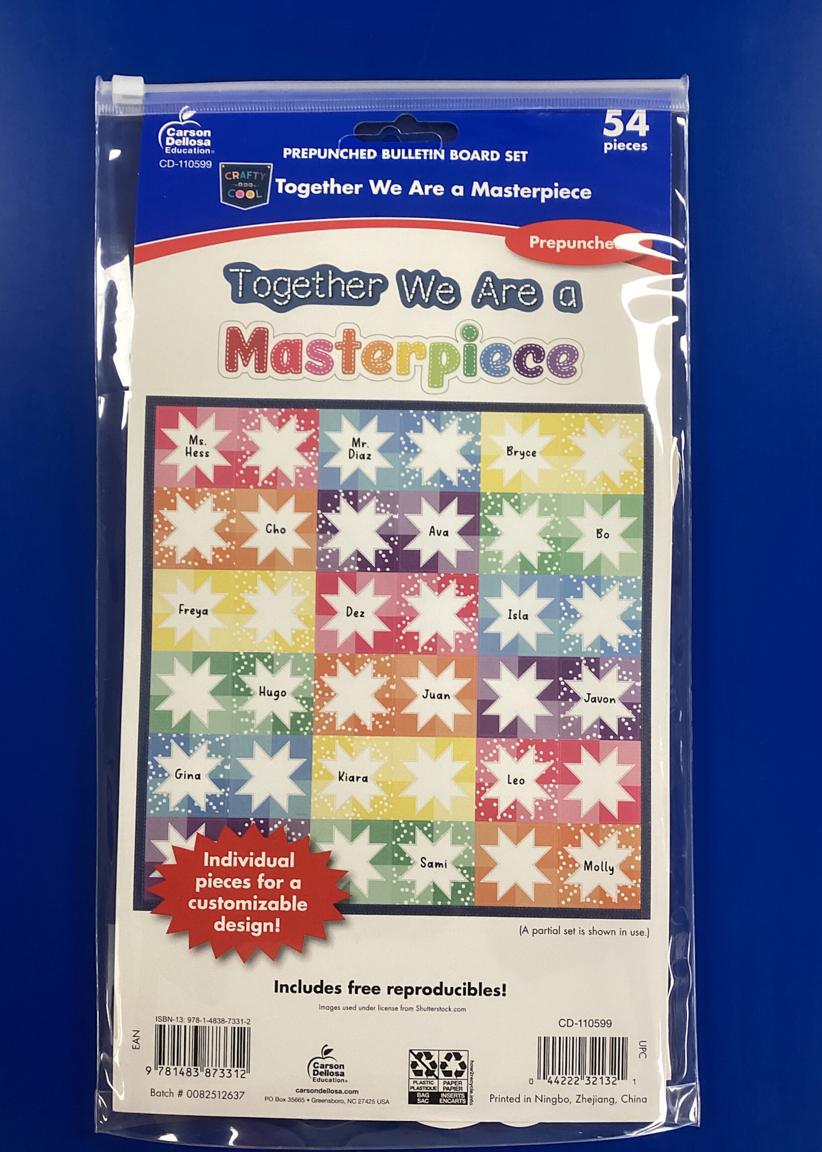 Crafty and Cool Together We Are a Masterpiece Bulletin Board