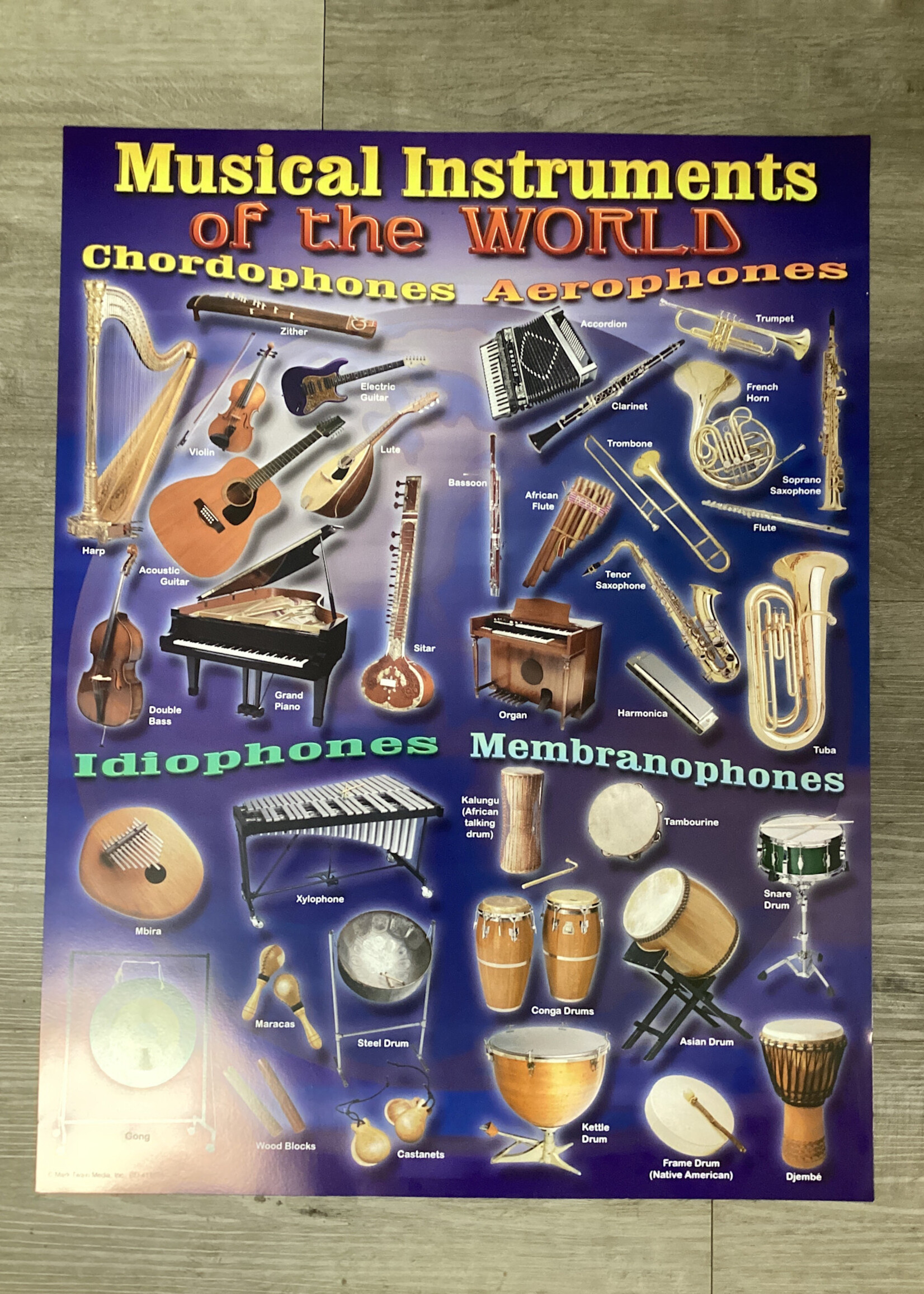 Musical Instruments of the World Chart Grade 4-8