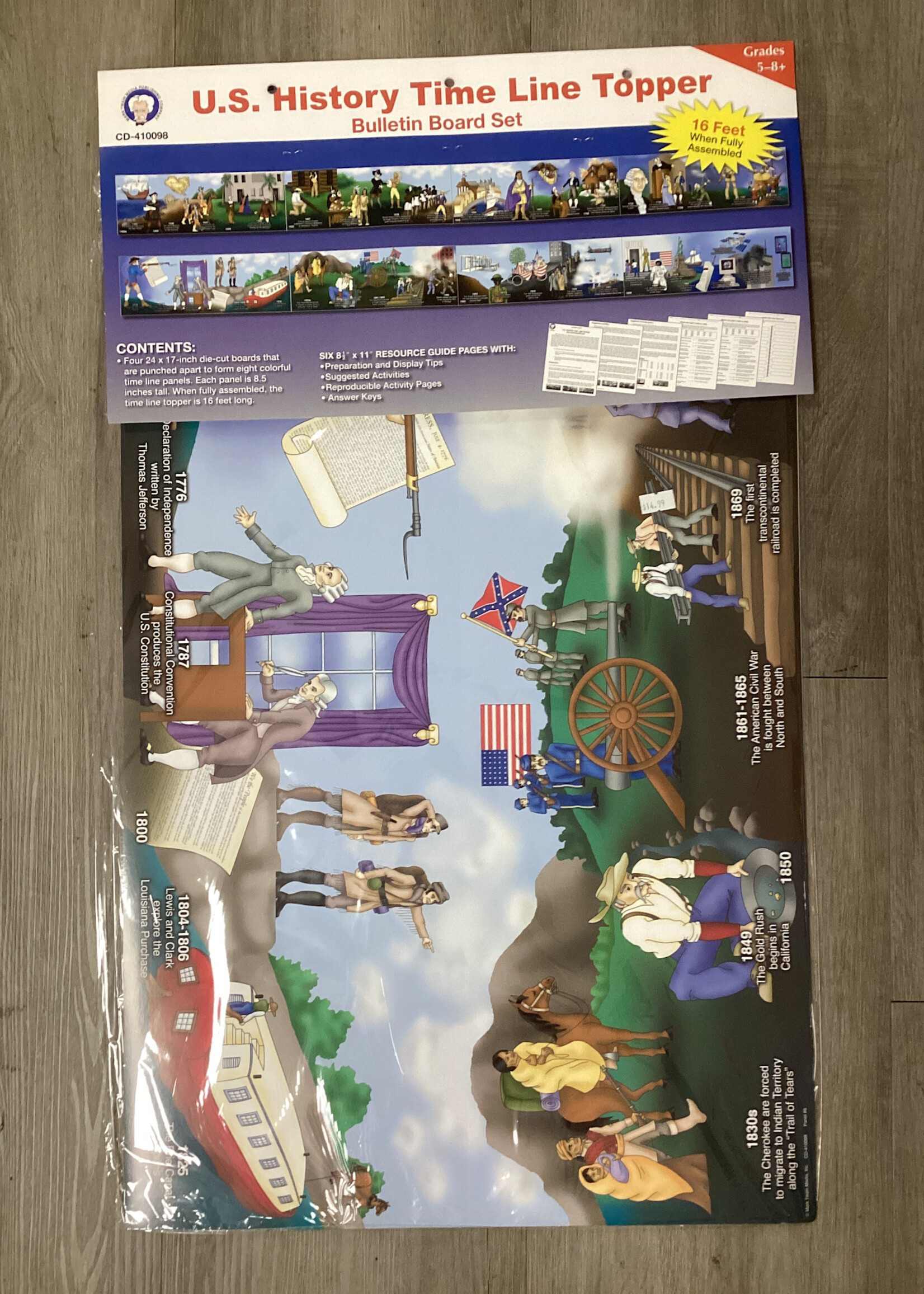 U.S. History Time Line Topper Bulletin Board Set Grade 5-8