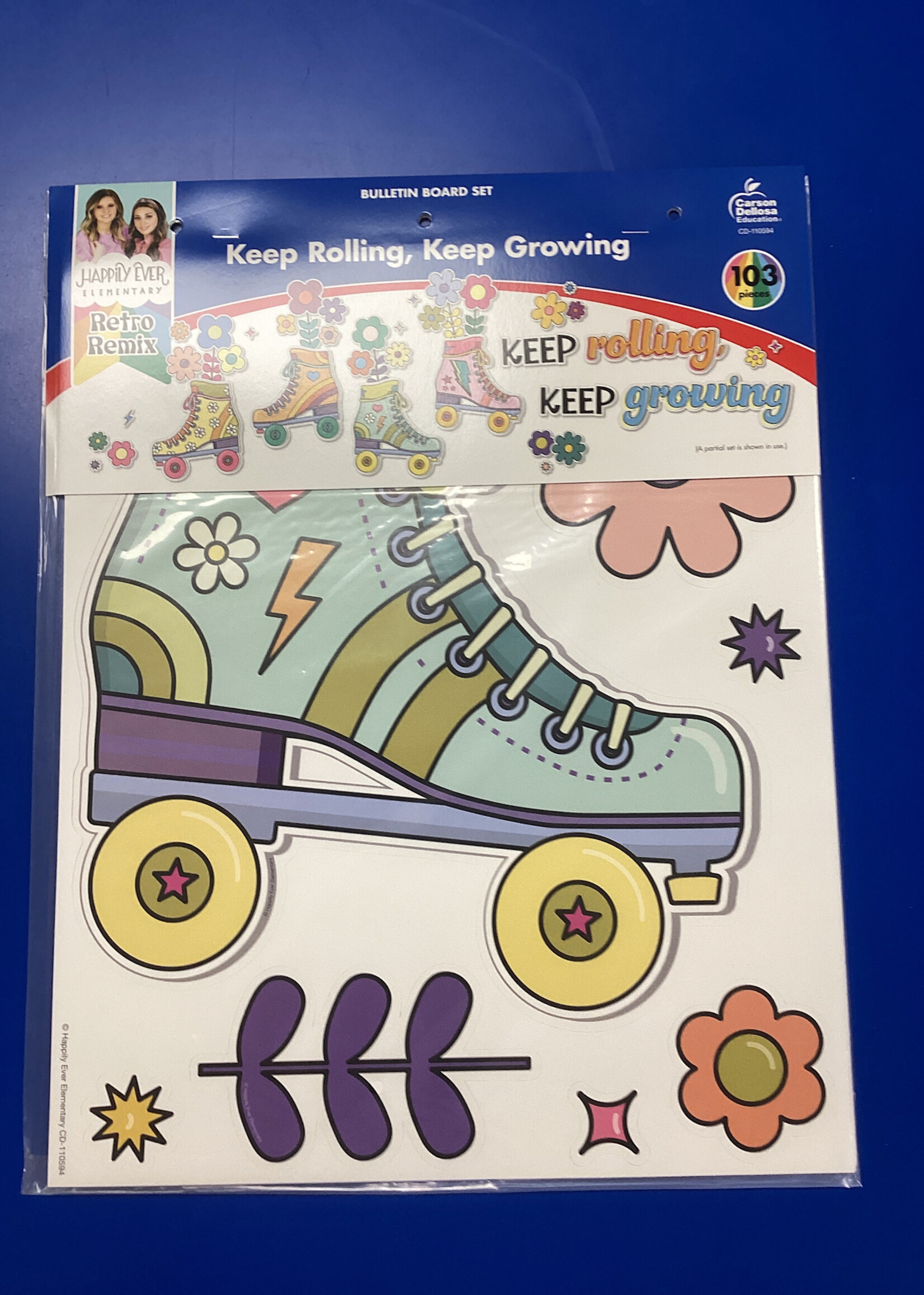 Retro Remix Keep Rolling, Keep Growing Bulletin Board