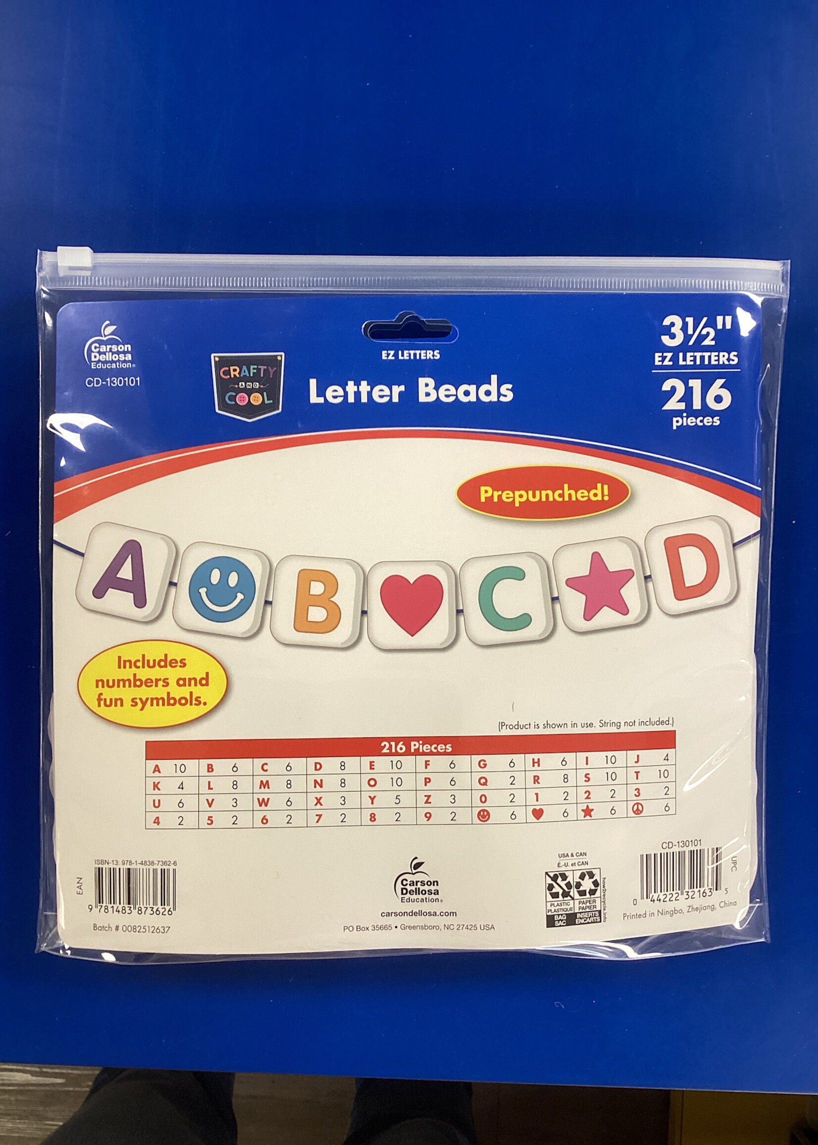 Crafty and Cool Letter Beads Letters 216pc