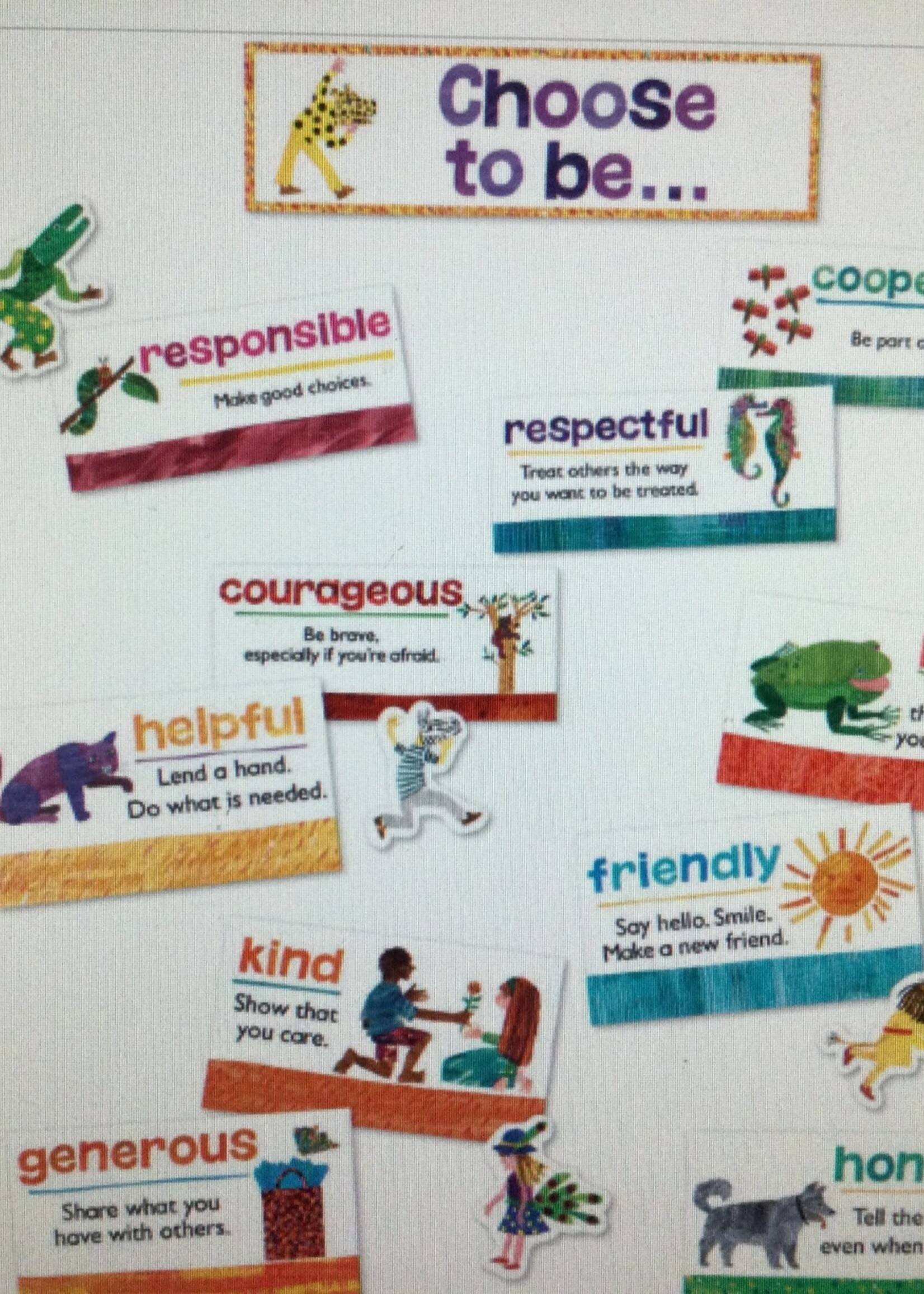Eric Carle Positive Character Traits Mini Bulletin Board