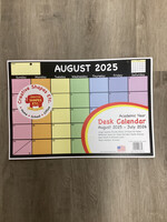 Chalkboard Academic Yr Desk Cal Academic Year Desk Calendar Pastels