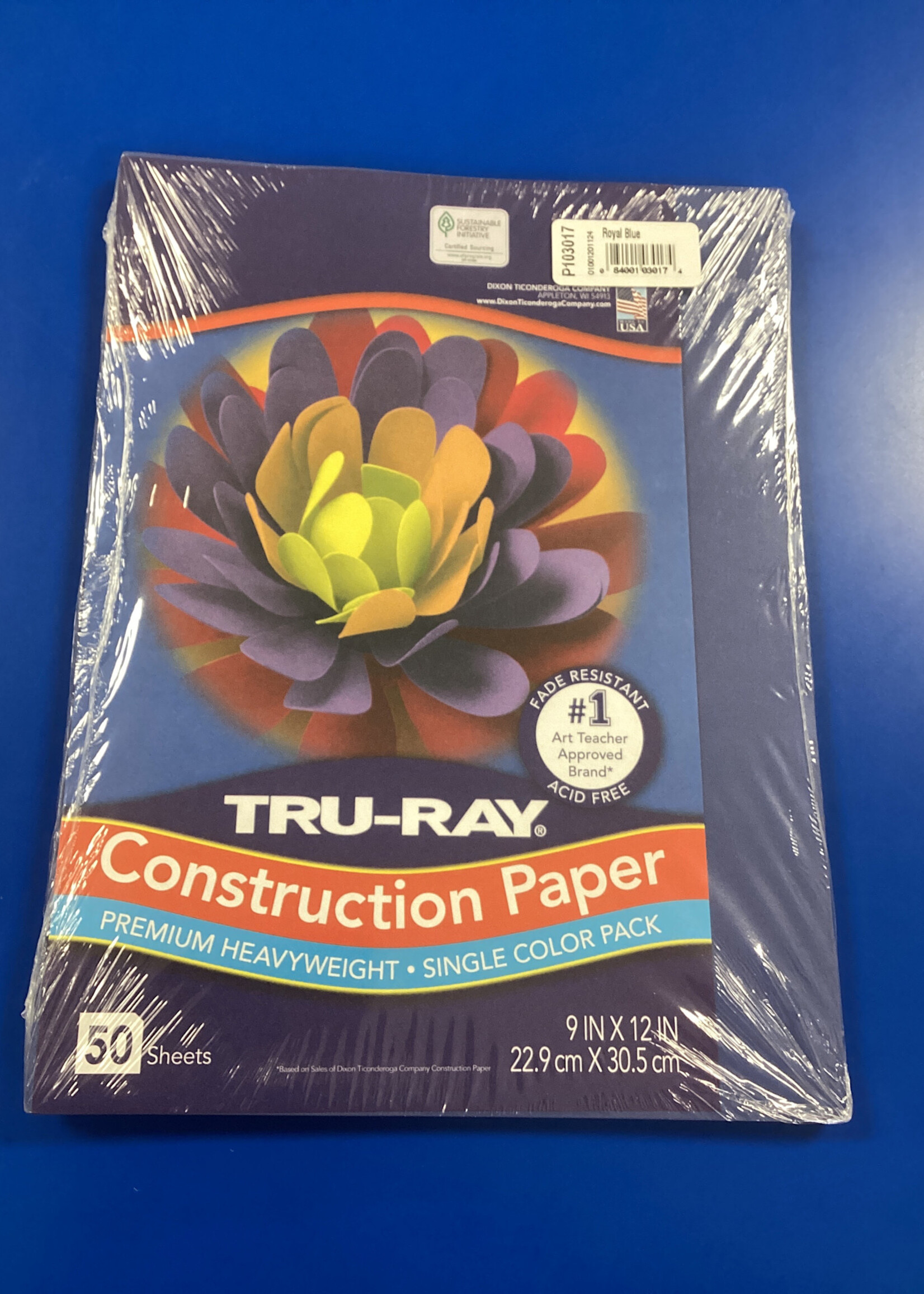 Royal Blue 9"x11" Tru-Ray Construction Paper 50 sheets