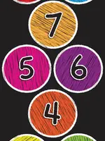 Number 1-10 Colored Chalk Circles 15.5"x47" Floor Mat