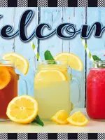 Mason Jars Drinks Welcome 15.5"x23.5" Floor Mat