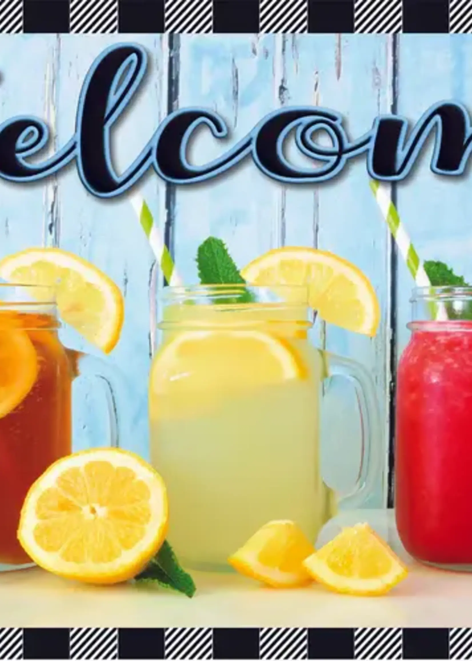 Mason Jars Drinks Welcome 15.5"x23.5" Floor Mat