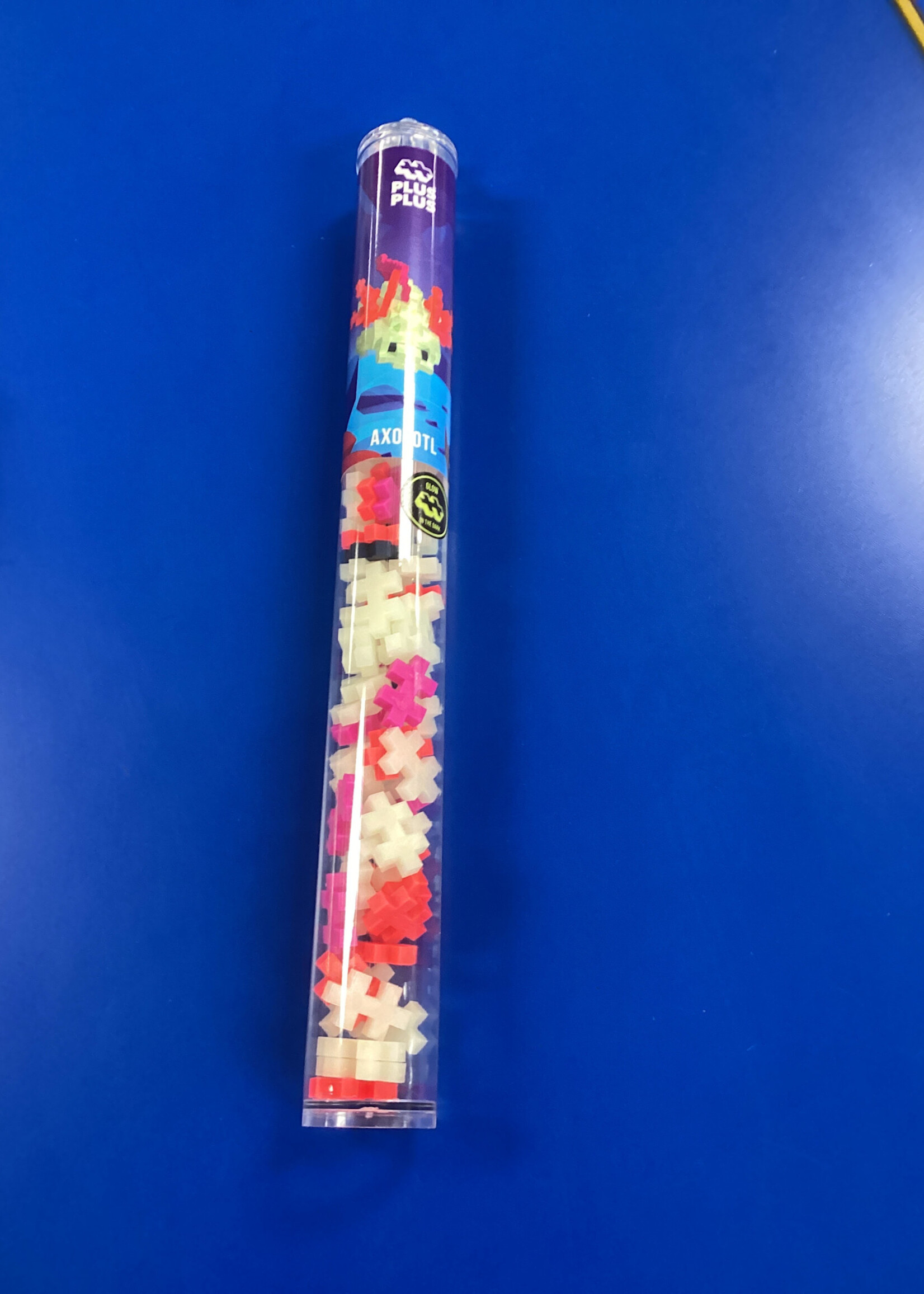 Plus Plus Glow Axolotl 70 Piece Set Free Play