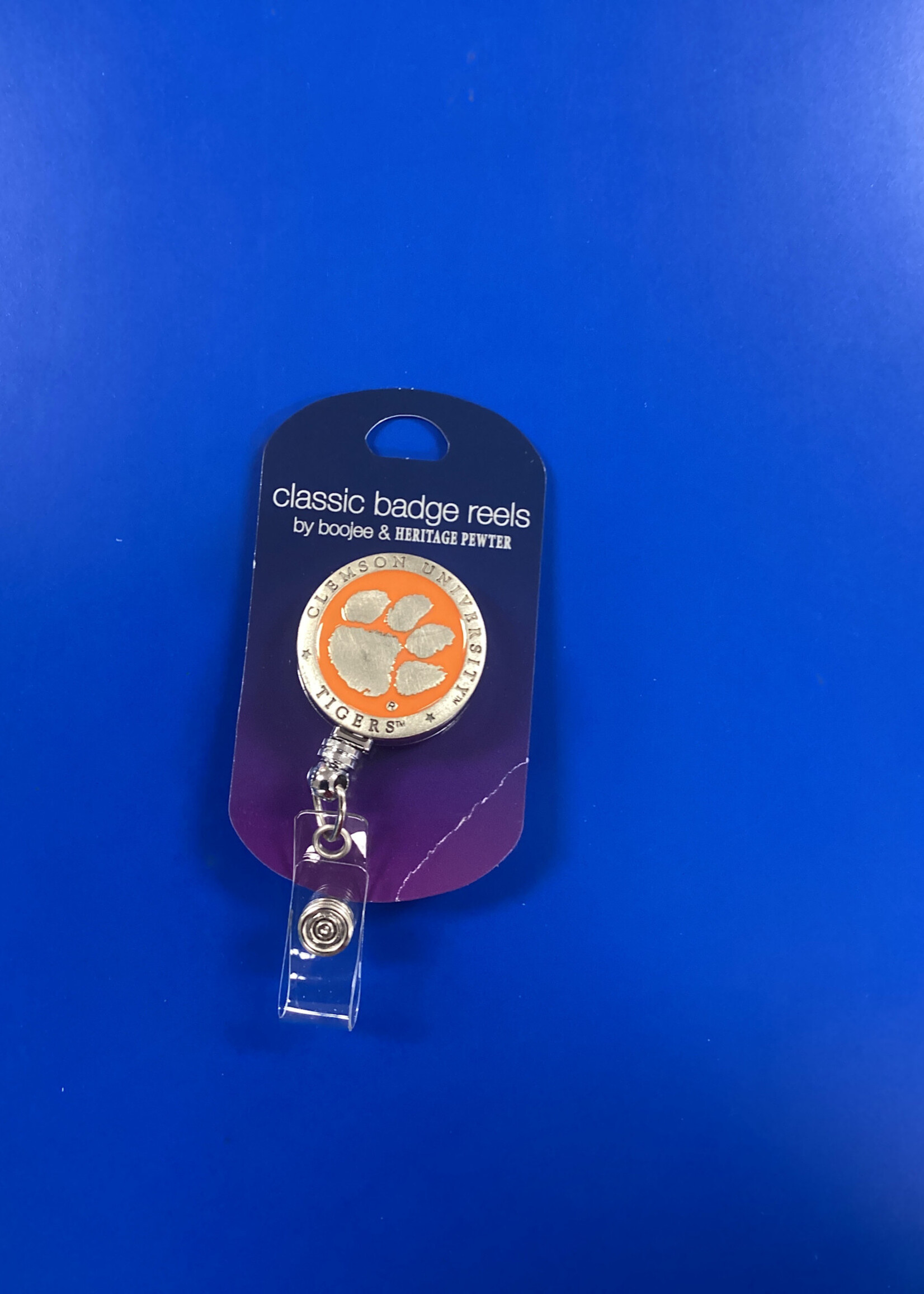 Small Clemson Badge Reel