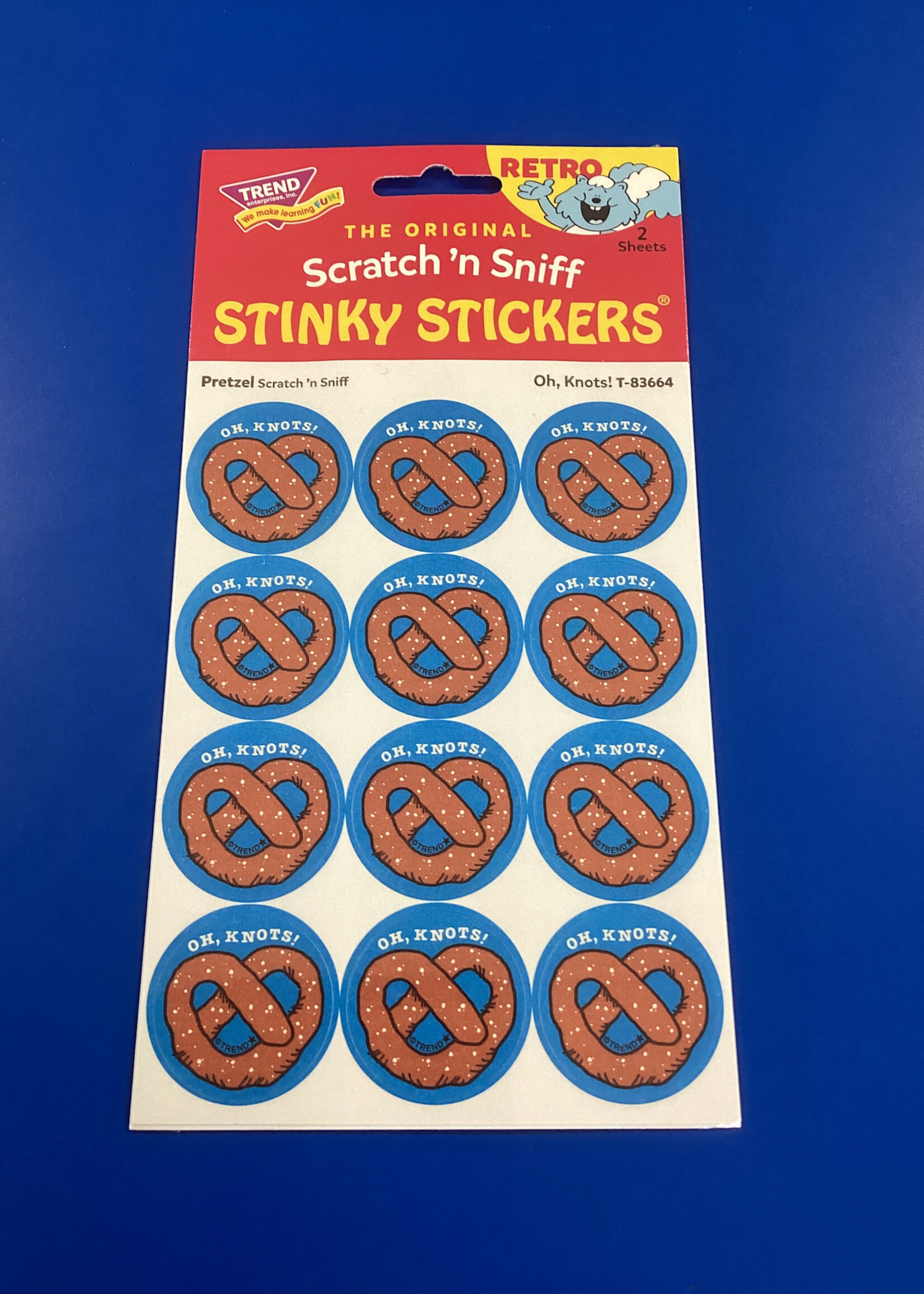 Oh, Knots!, Pretzel scent Retro Scratch 'n Sniff Stinky Stickers