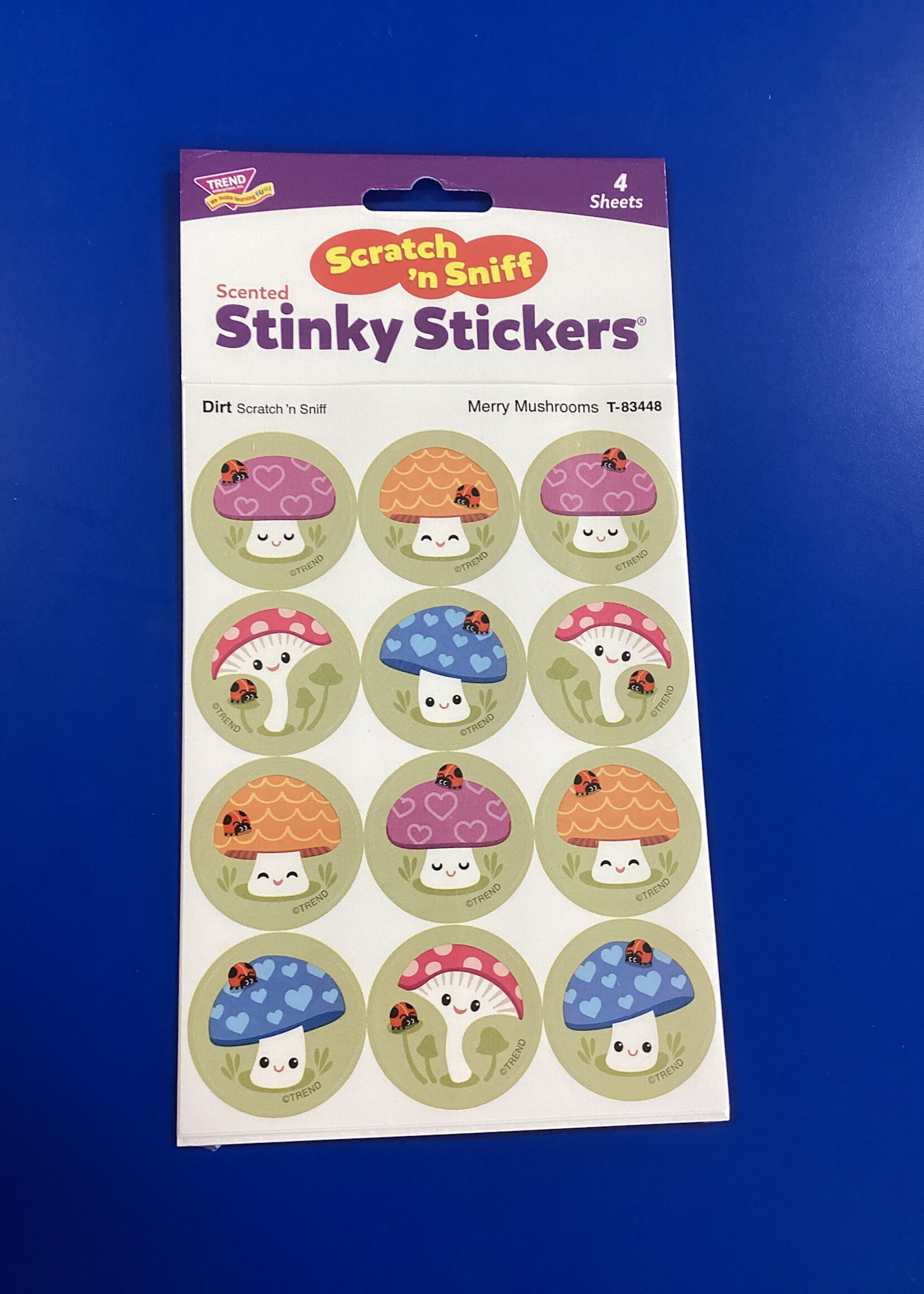 Merry Mushrooms, Dirt scent Scratch 'n Sniff Stinky Stickers