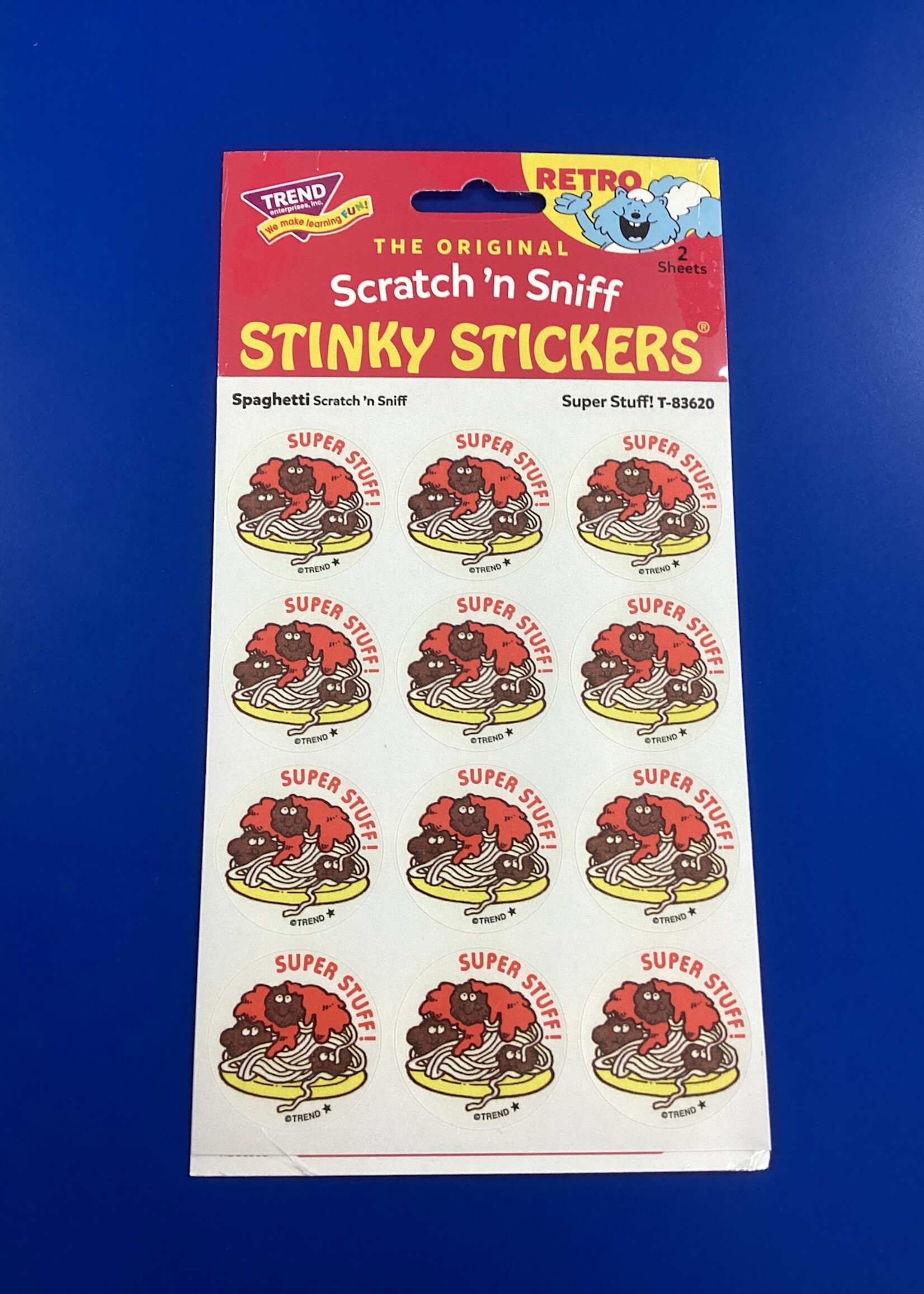 Super Stuff! Spaghetti Retro Scratch 'n Sniff Stinky Stickers