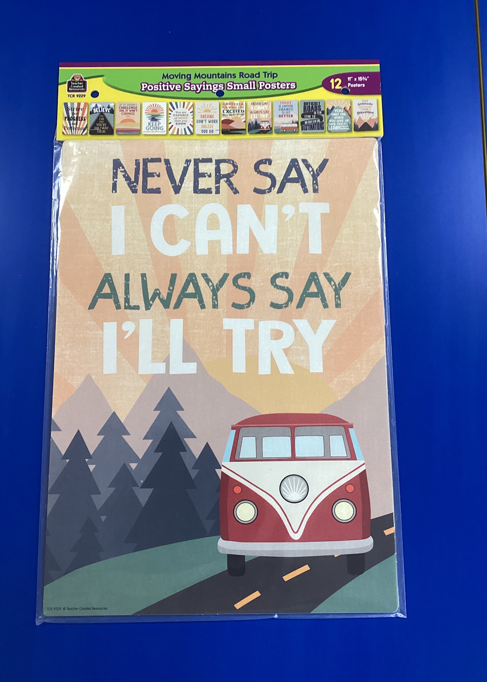 Moving Mountains Road Trip Positive Sayings Small Posters 12pc