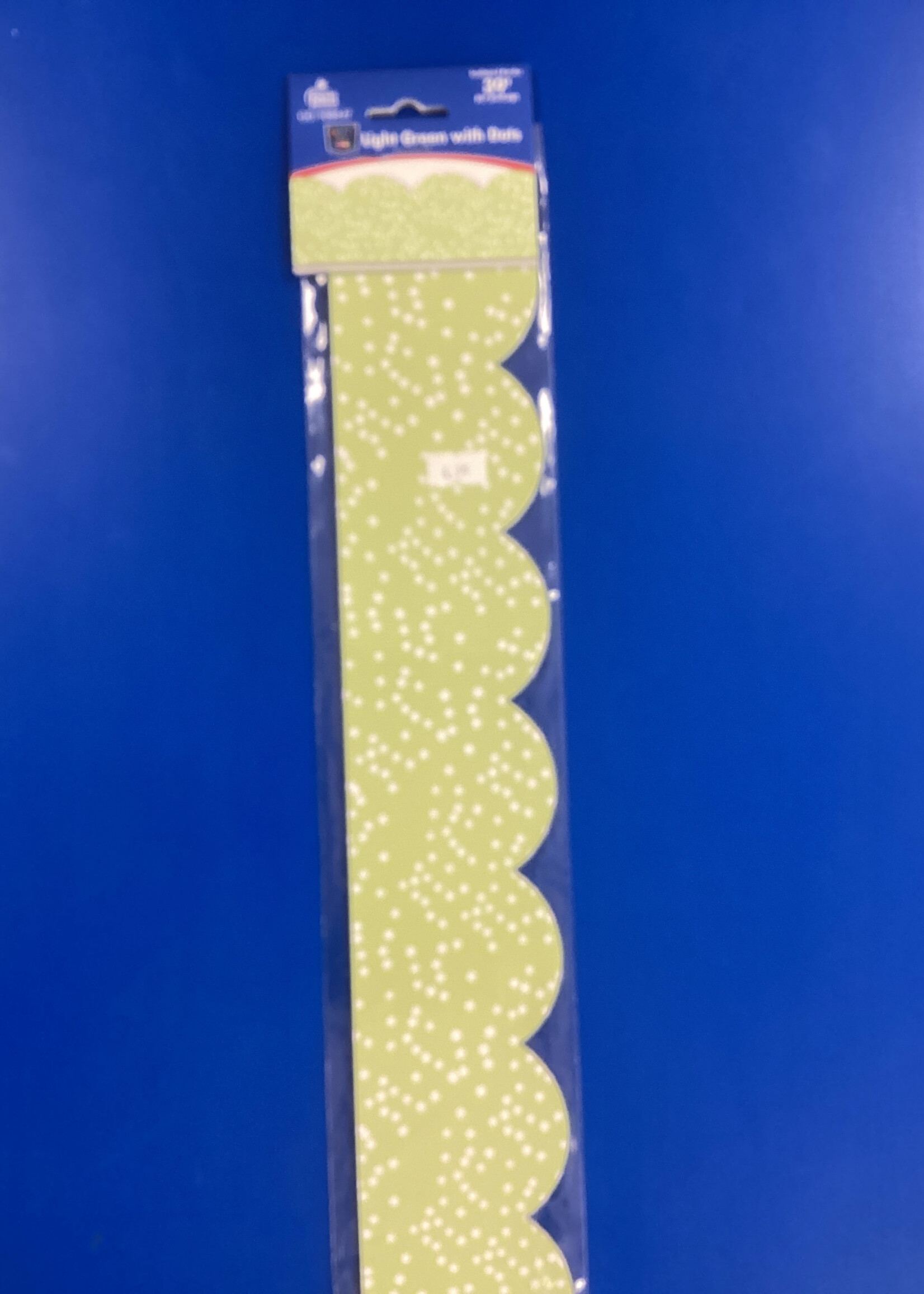 Crafty And Cool Light Green w/Dots  Scalloped Border 39’
