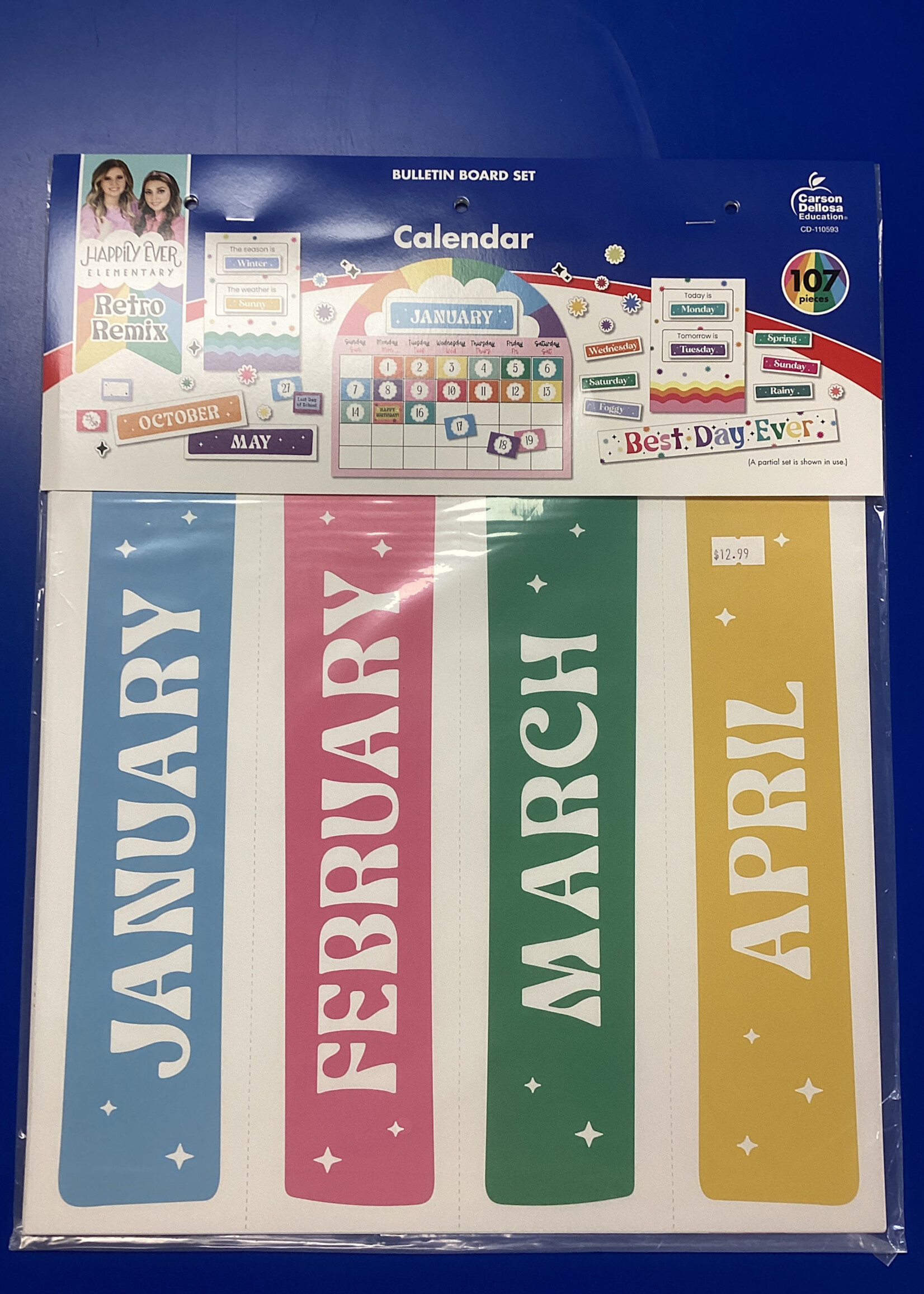 Retro Remix Calendar Bulletin Board