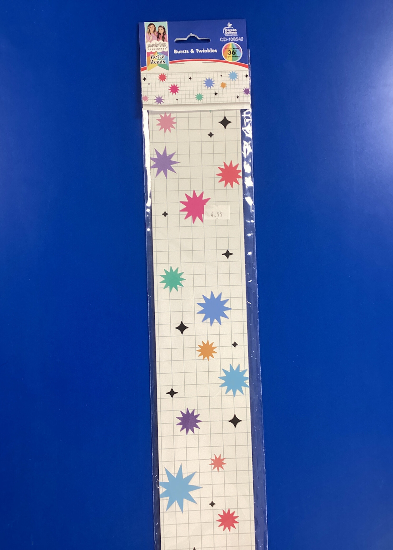Retro Remix Bursts & Twinkles Border 36’