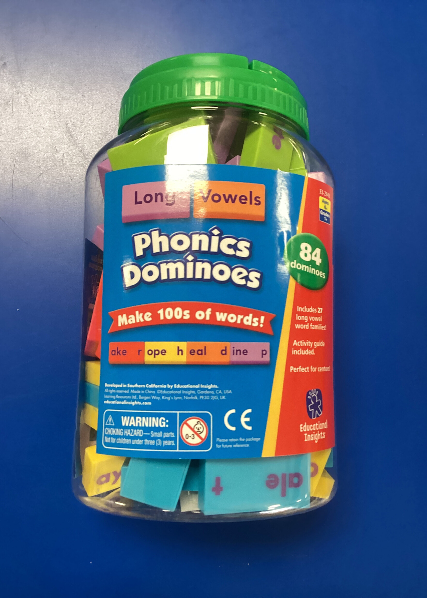 Long Vowels Phonics Dominoes 84pc