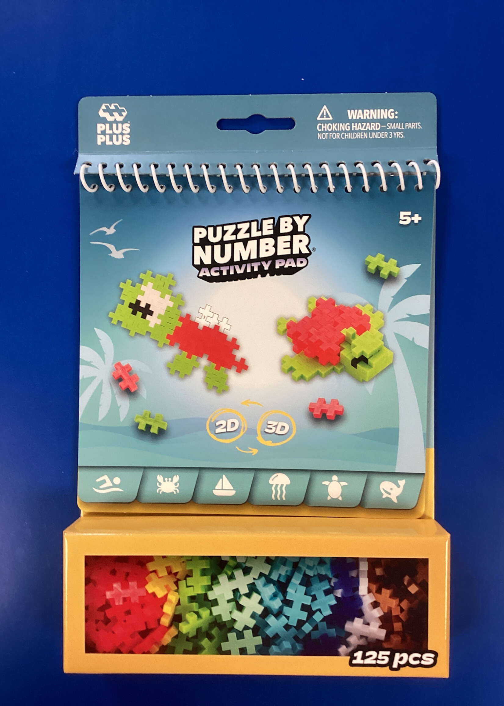 Plus Plus Puzzle By Number - Activity Pad - Ocean