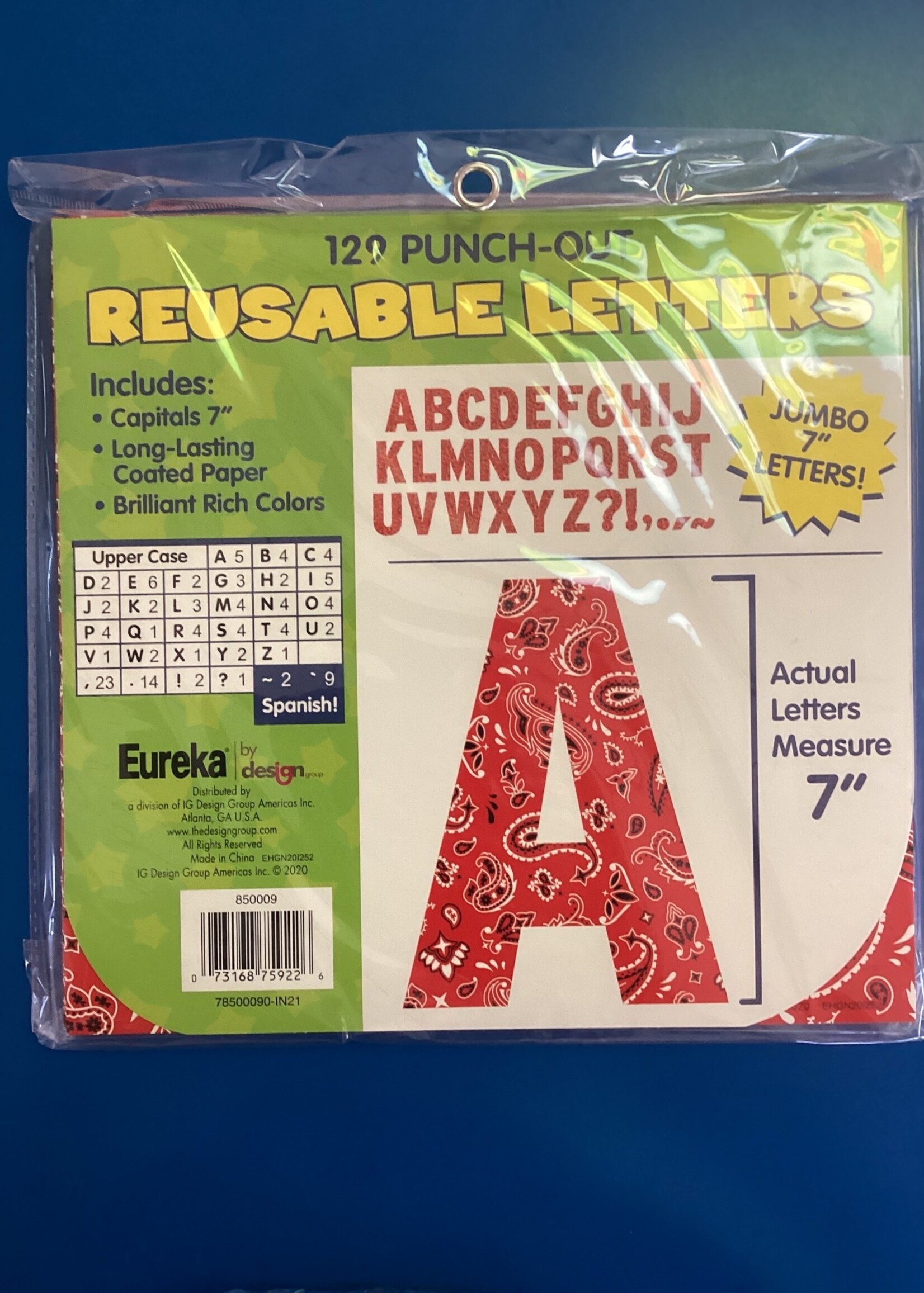 7" Red Bandana Letters 129pc