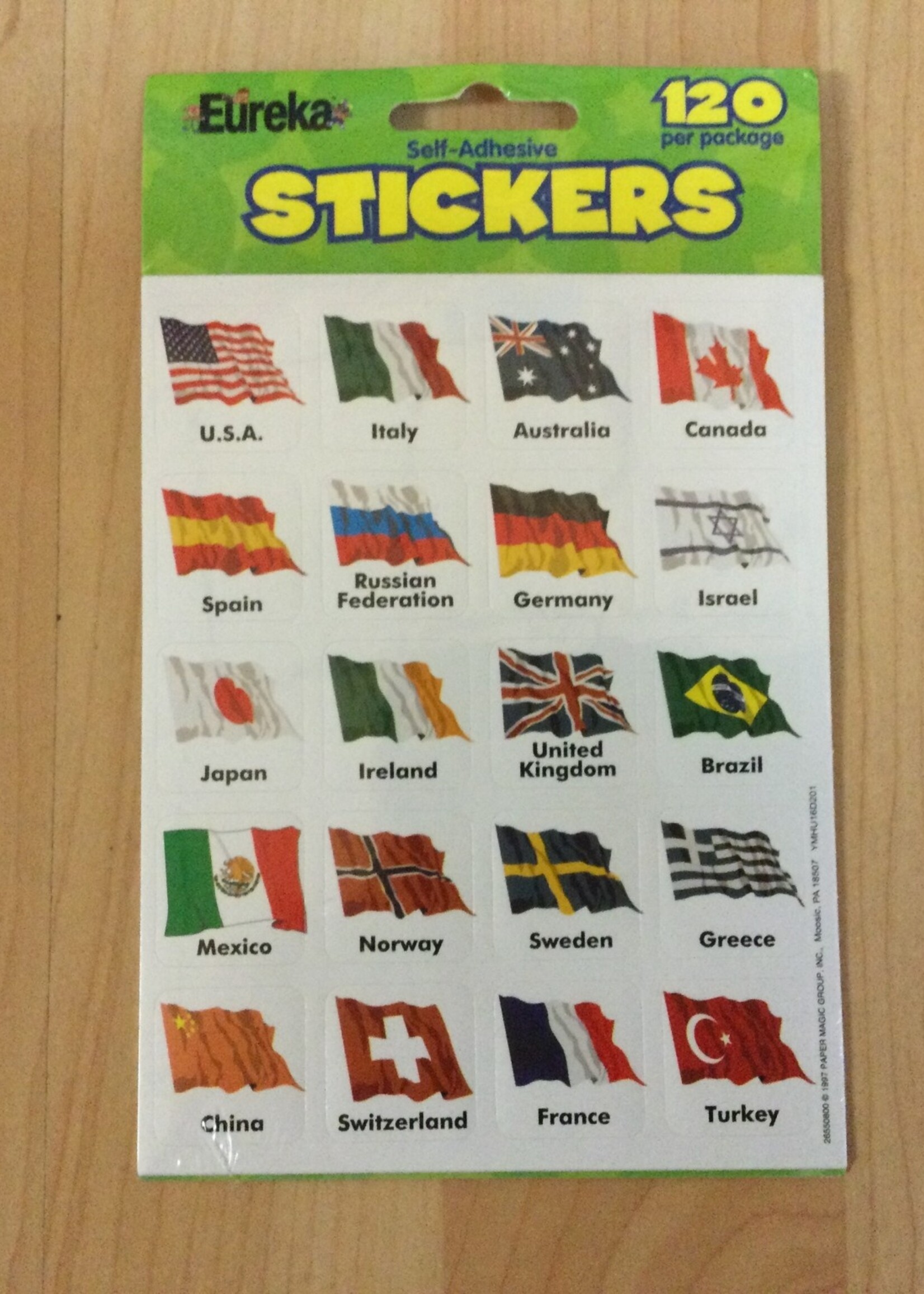 World Flag Stickers 120pc